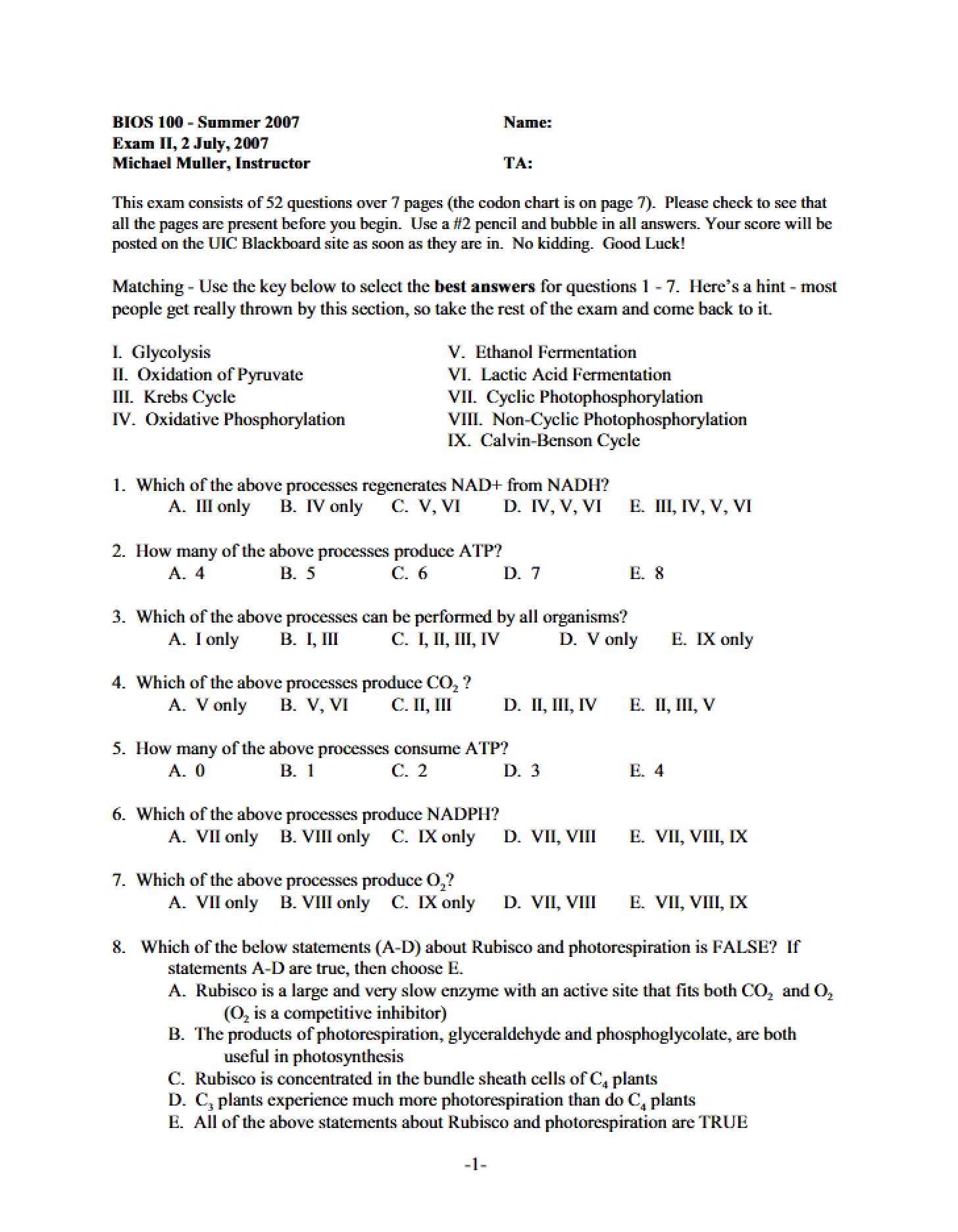 Graded Test