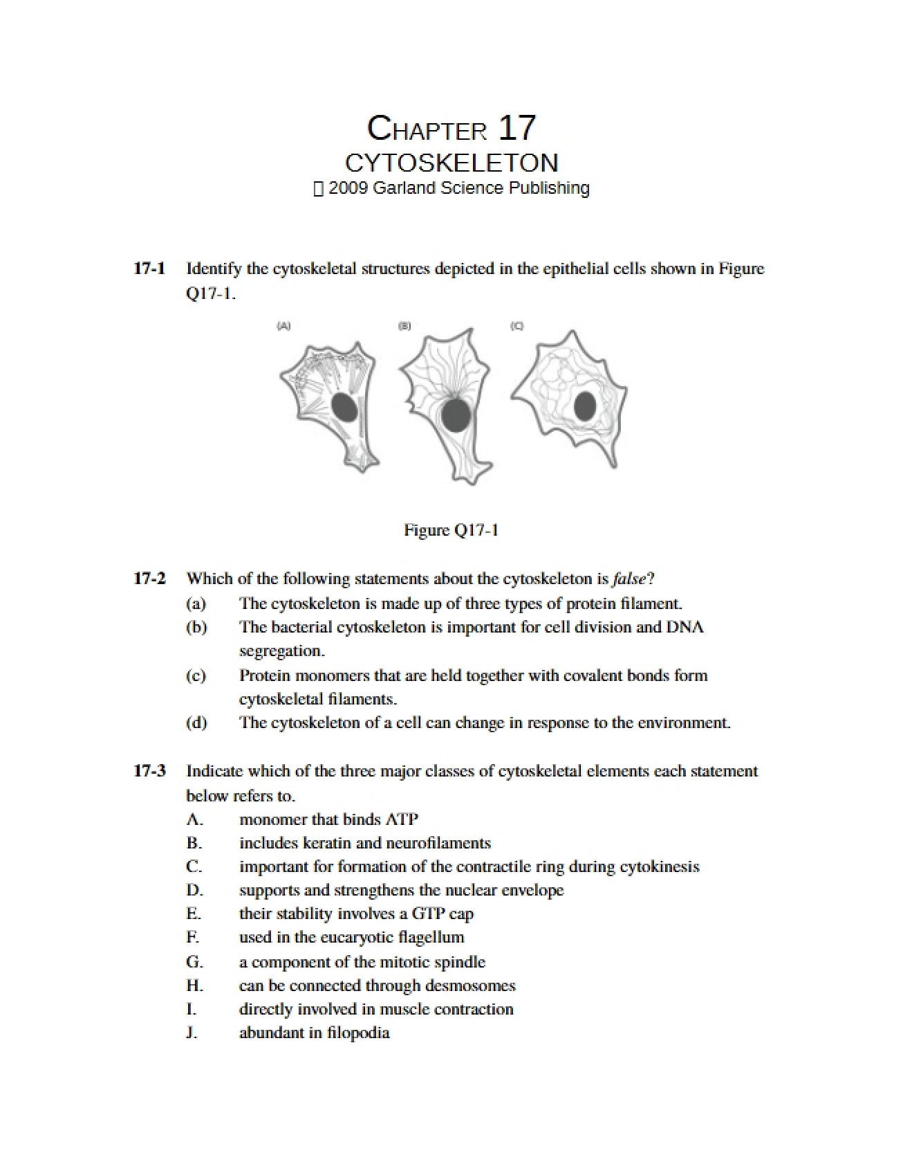 Cell Biology Chapter 17