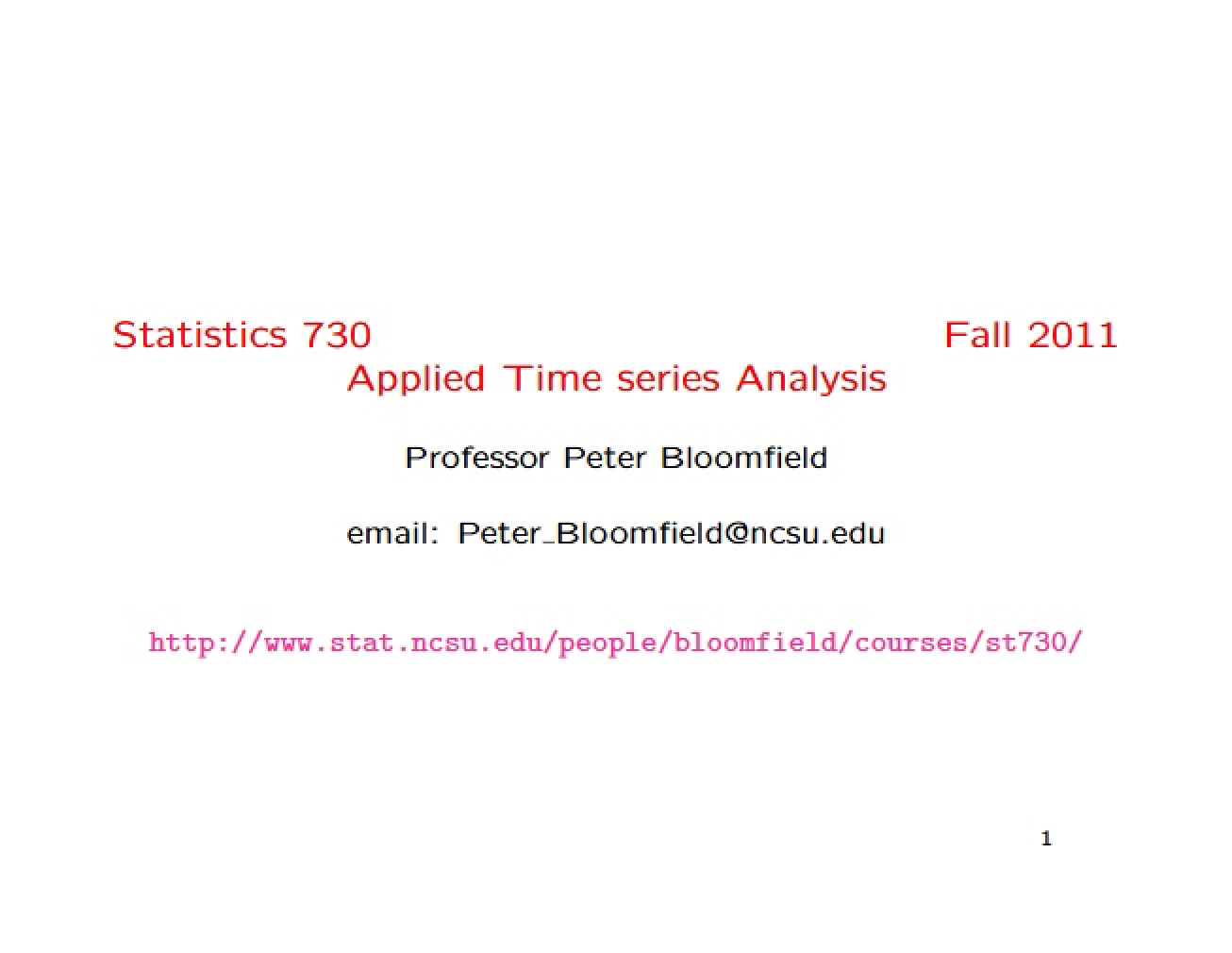 Time Series Analysis Applications