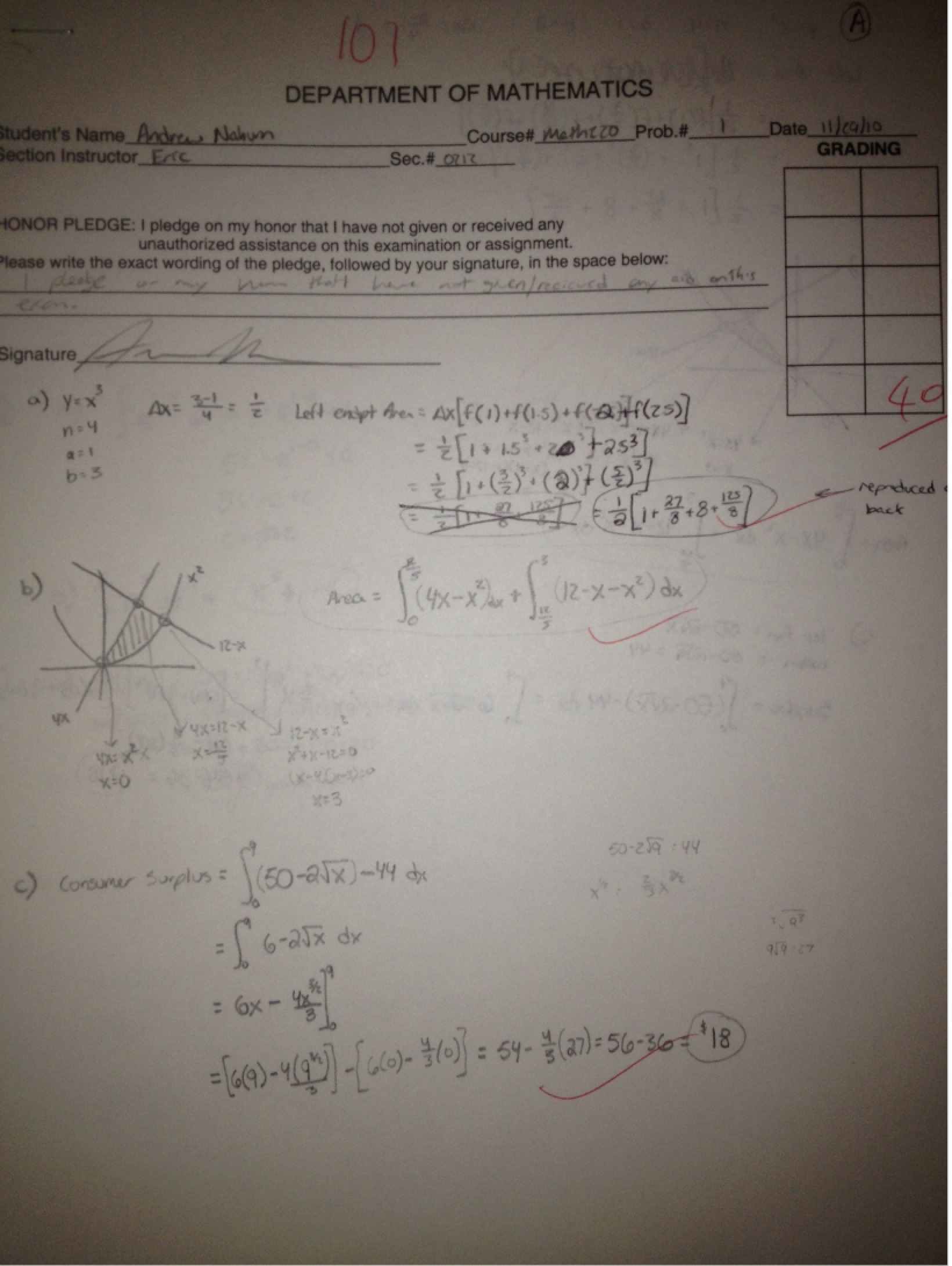 Elementary Calculus I Study Guide