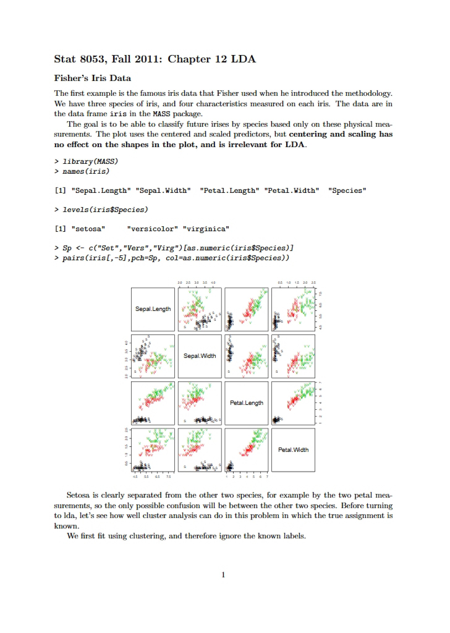 Chapter 12 LDA (Stat 8053)