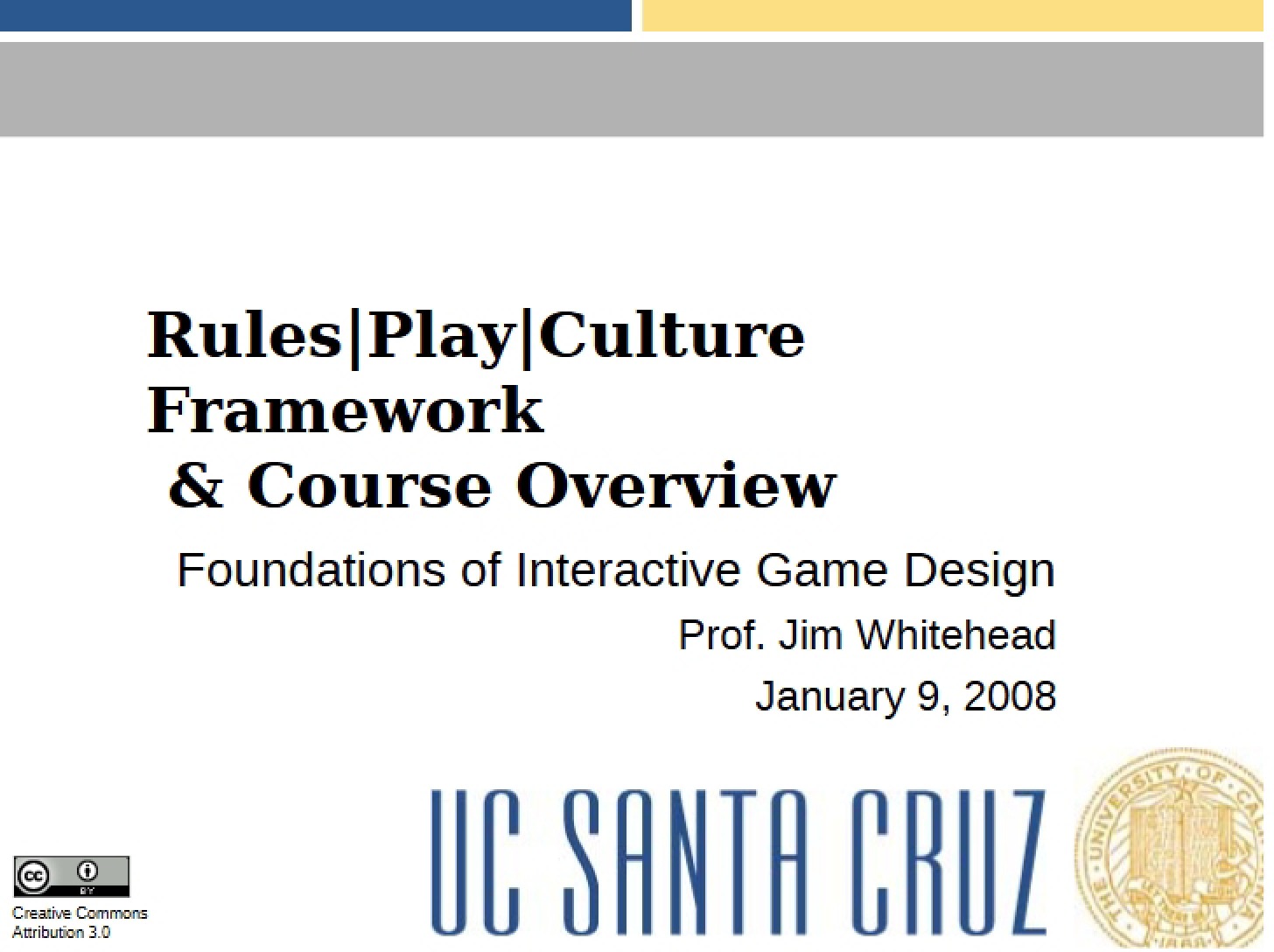 Course Overview and Framework