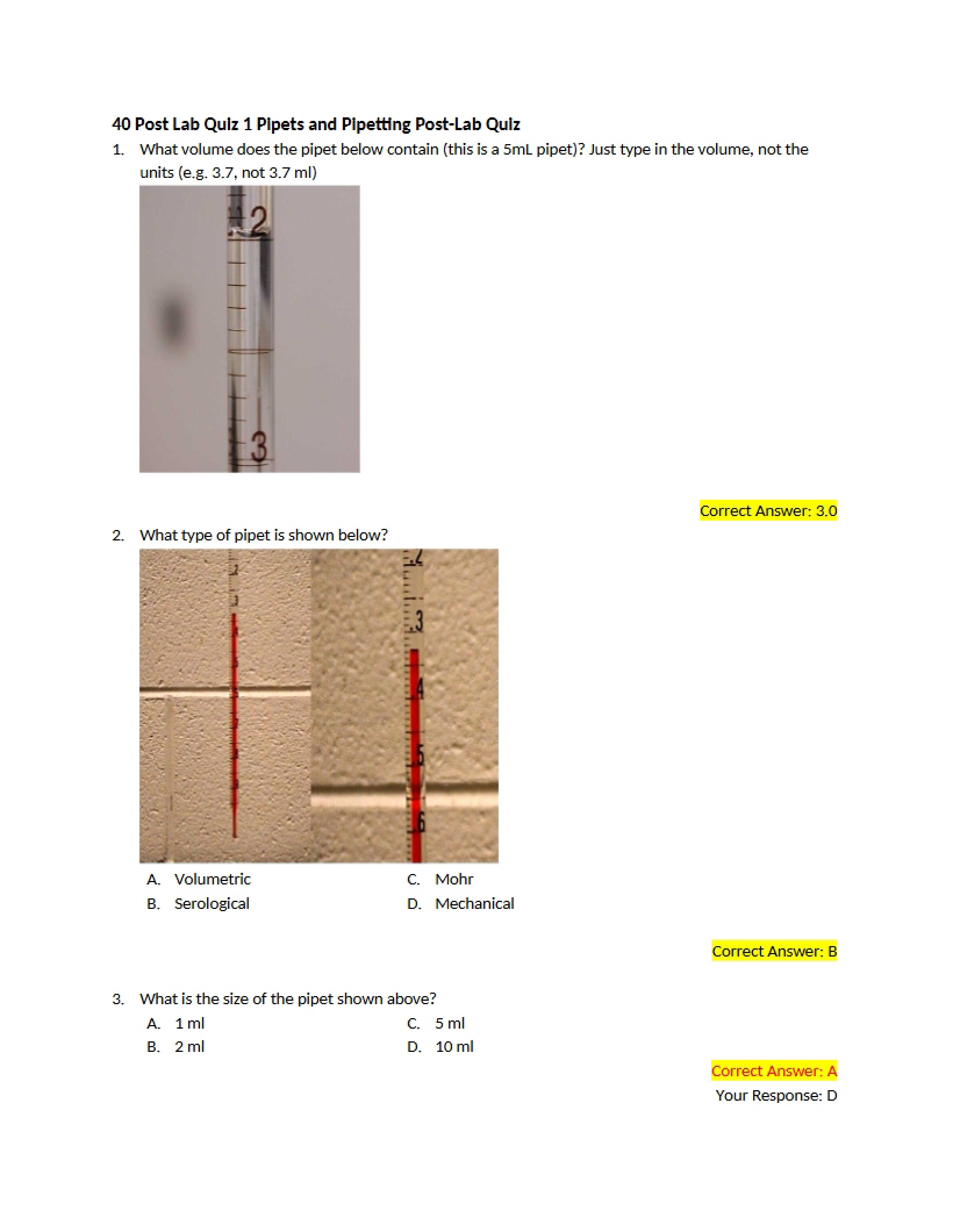 Pipetting Quiz (Post-Lab 1)