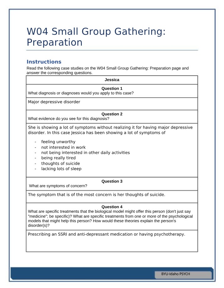 Week 4 Small Group Preparation