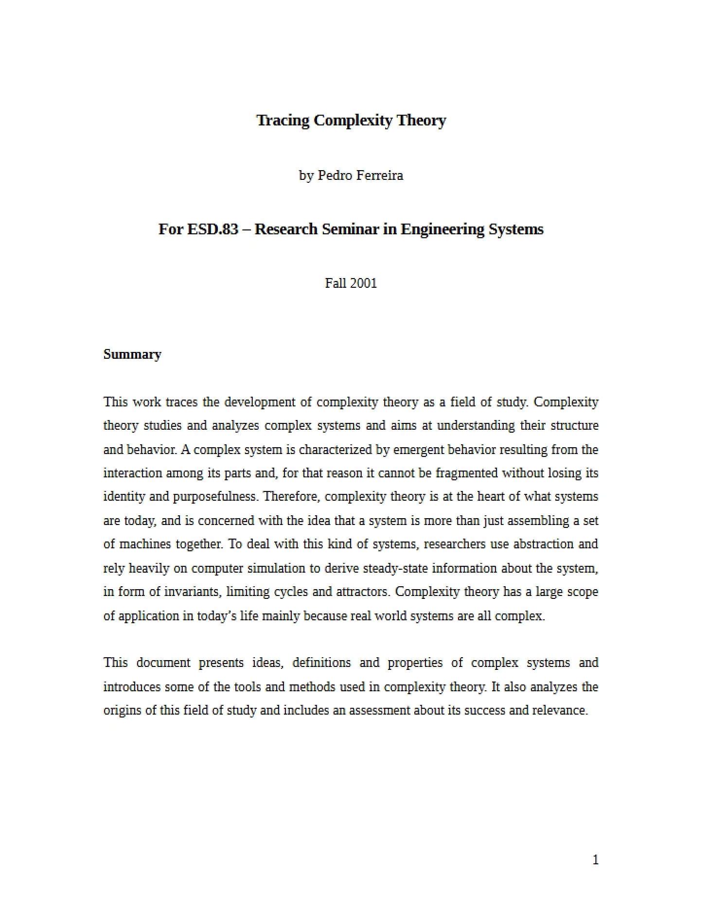 Complexity Theory Tracing