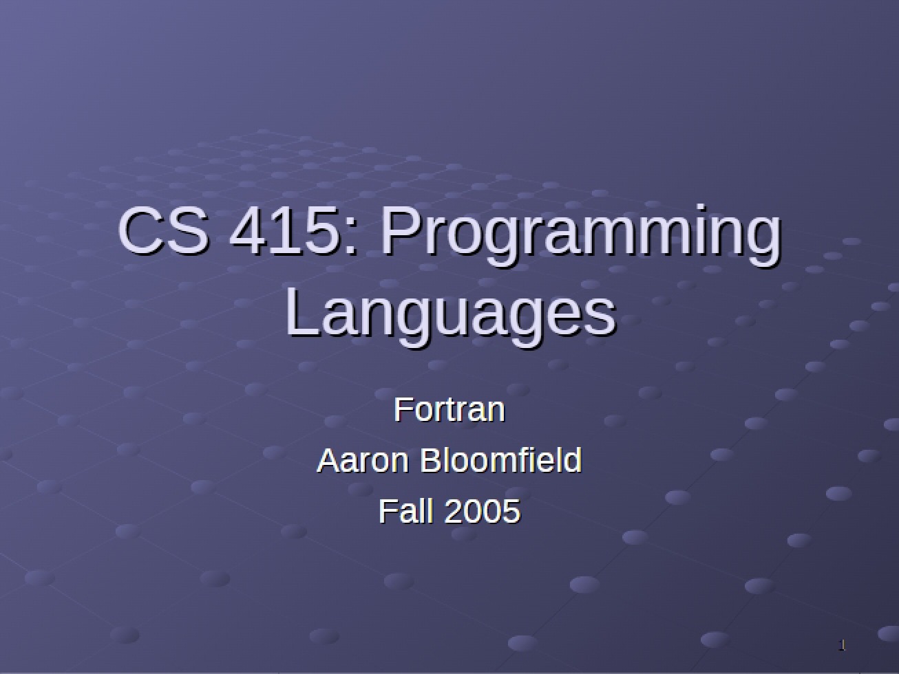 Fortran Programming