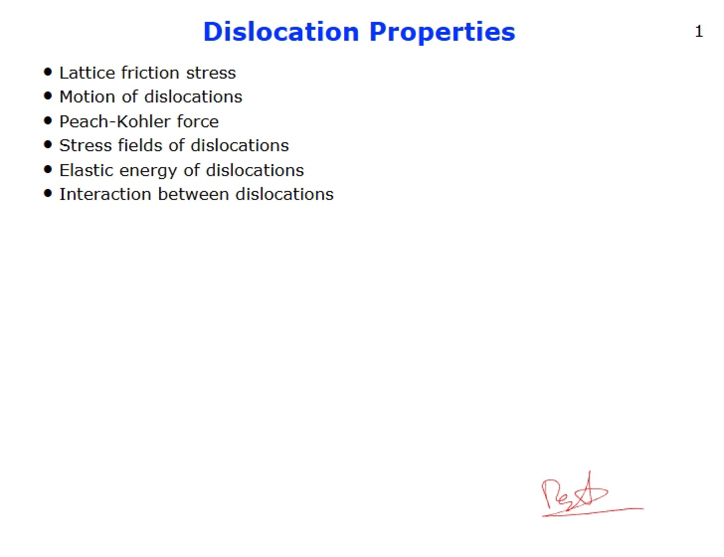Dislocations Part 2 (Lecture 10)