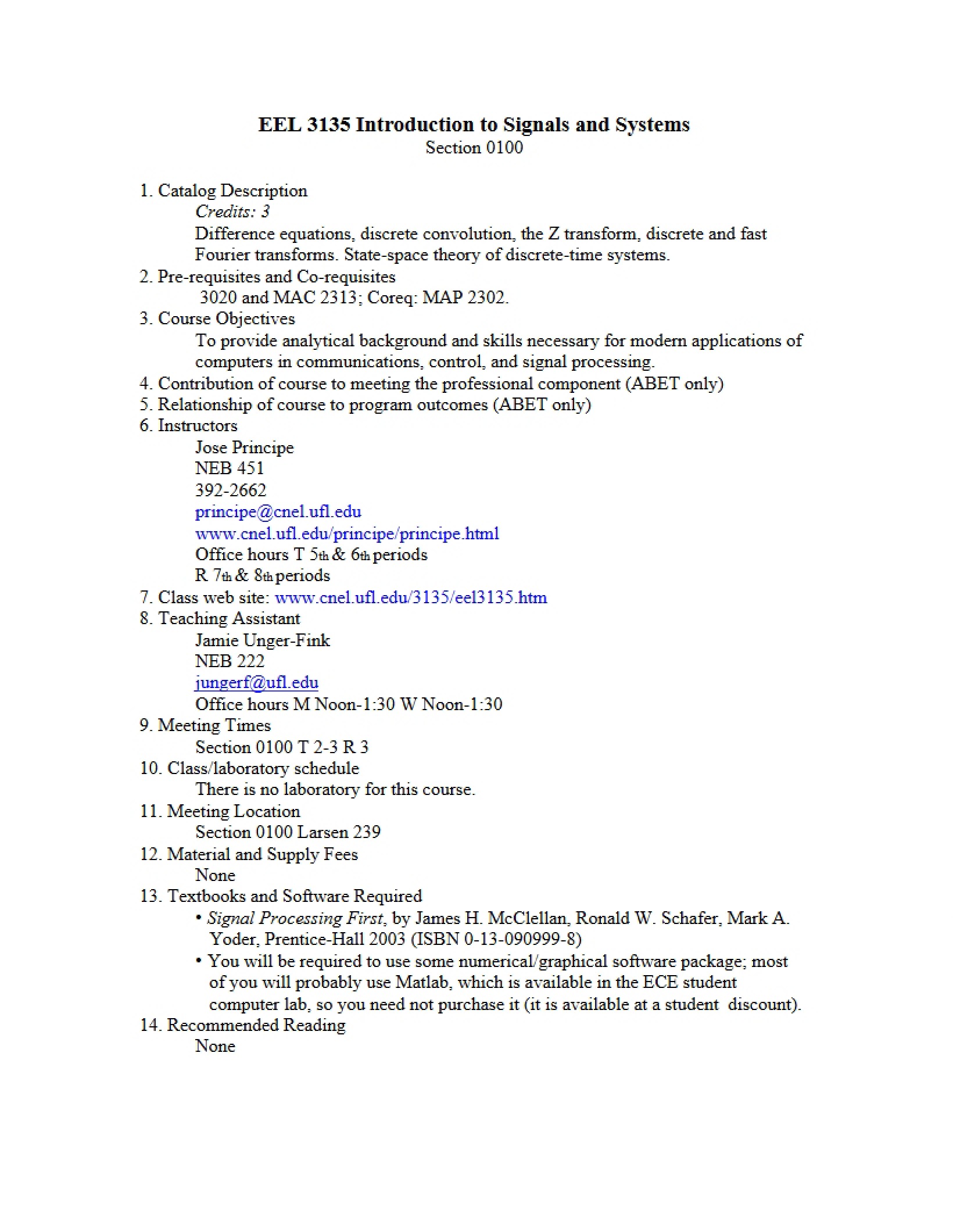 Systems and Signals Overview