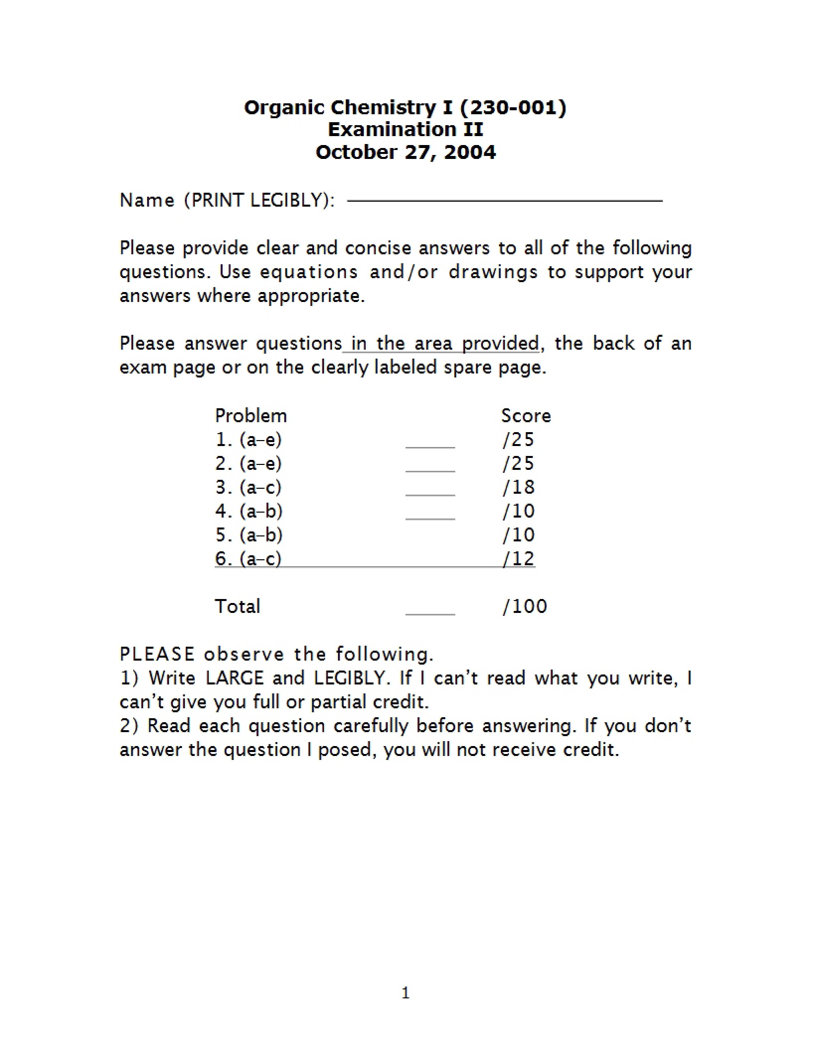 Course Exam
