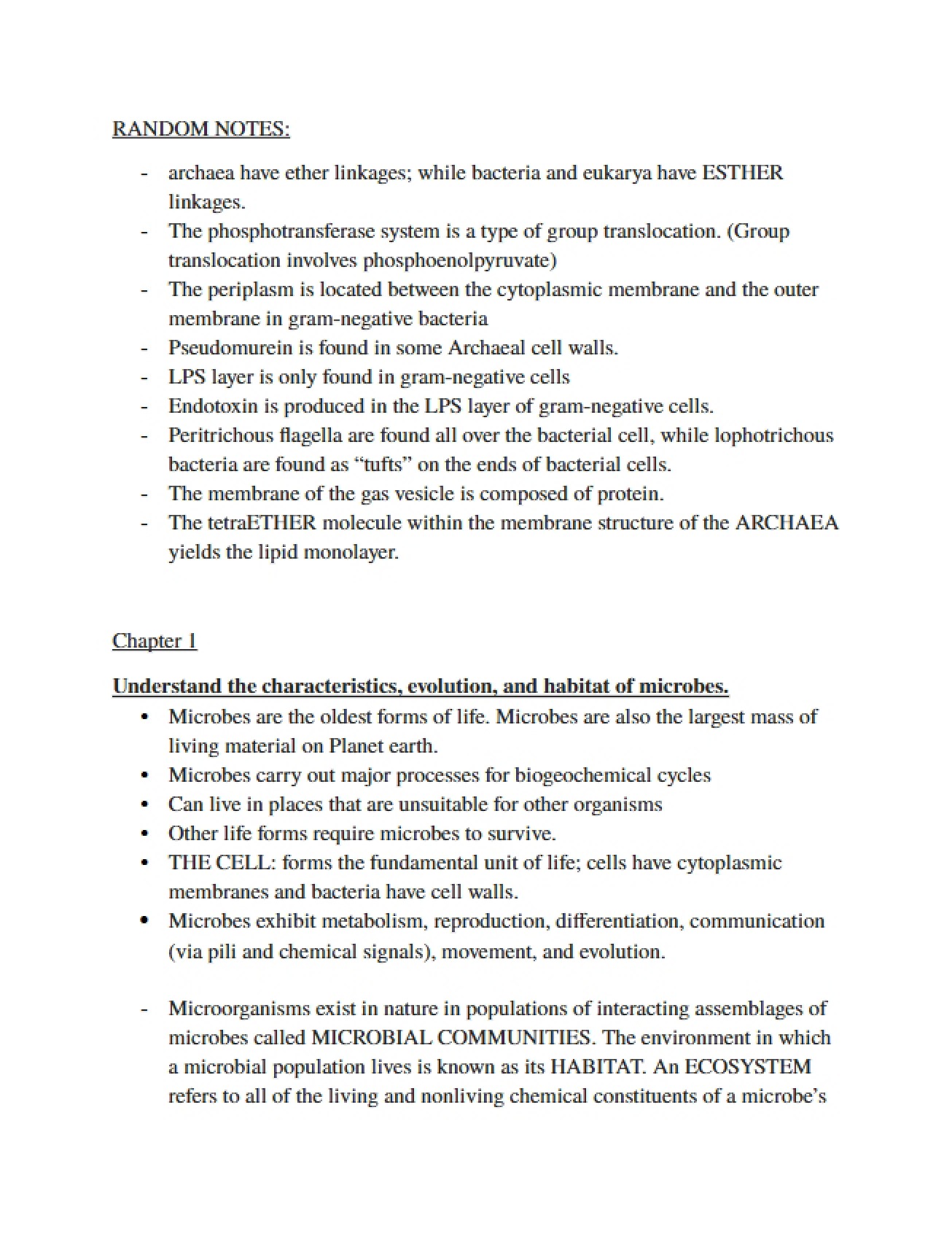 Guide for Exam 1