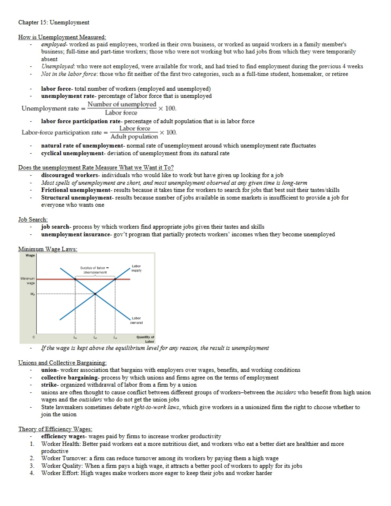 Unemployment Issues (Chapter 15)