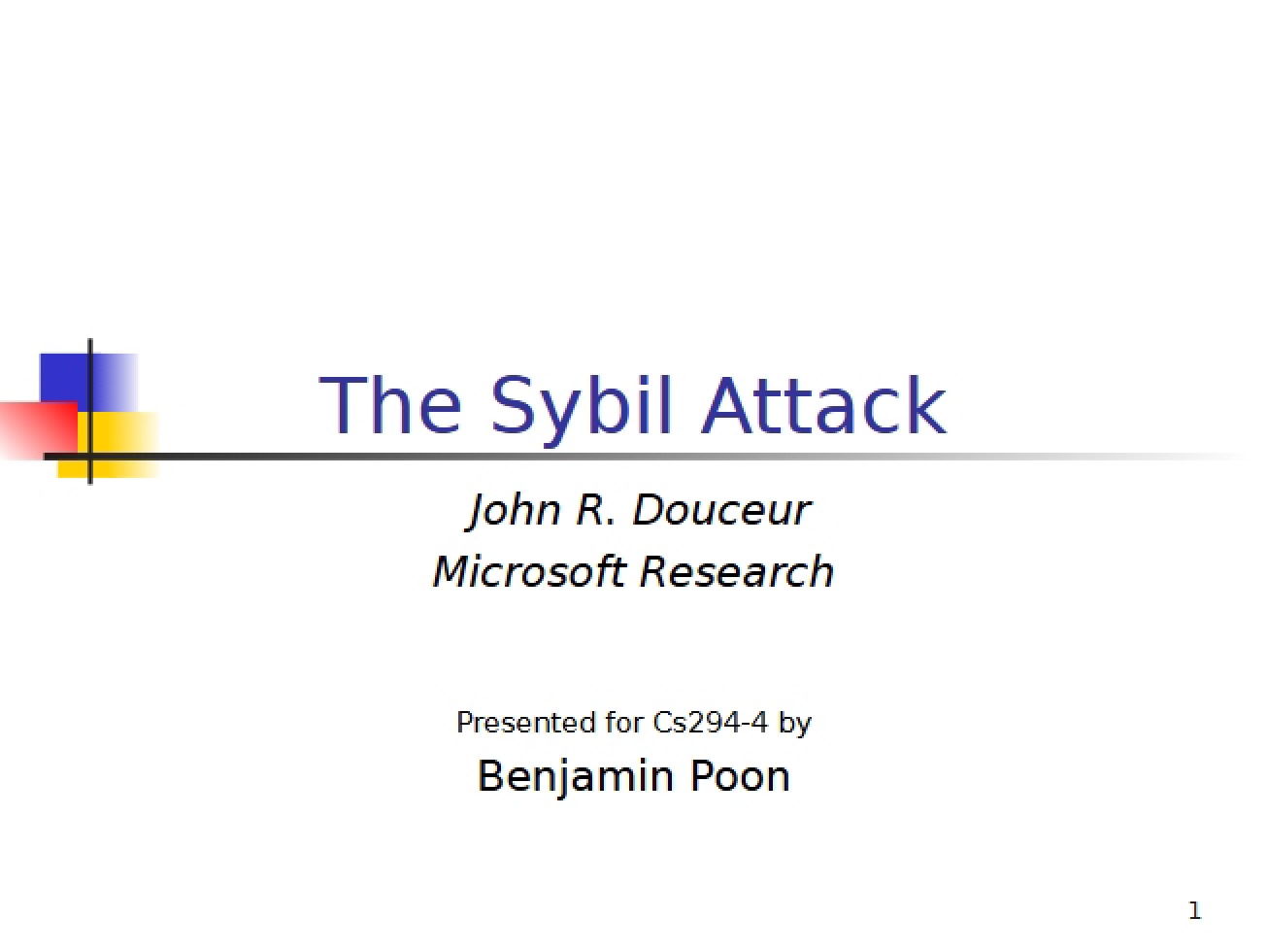 Sybil Attack