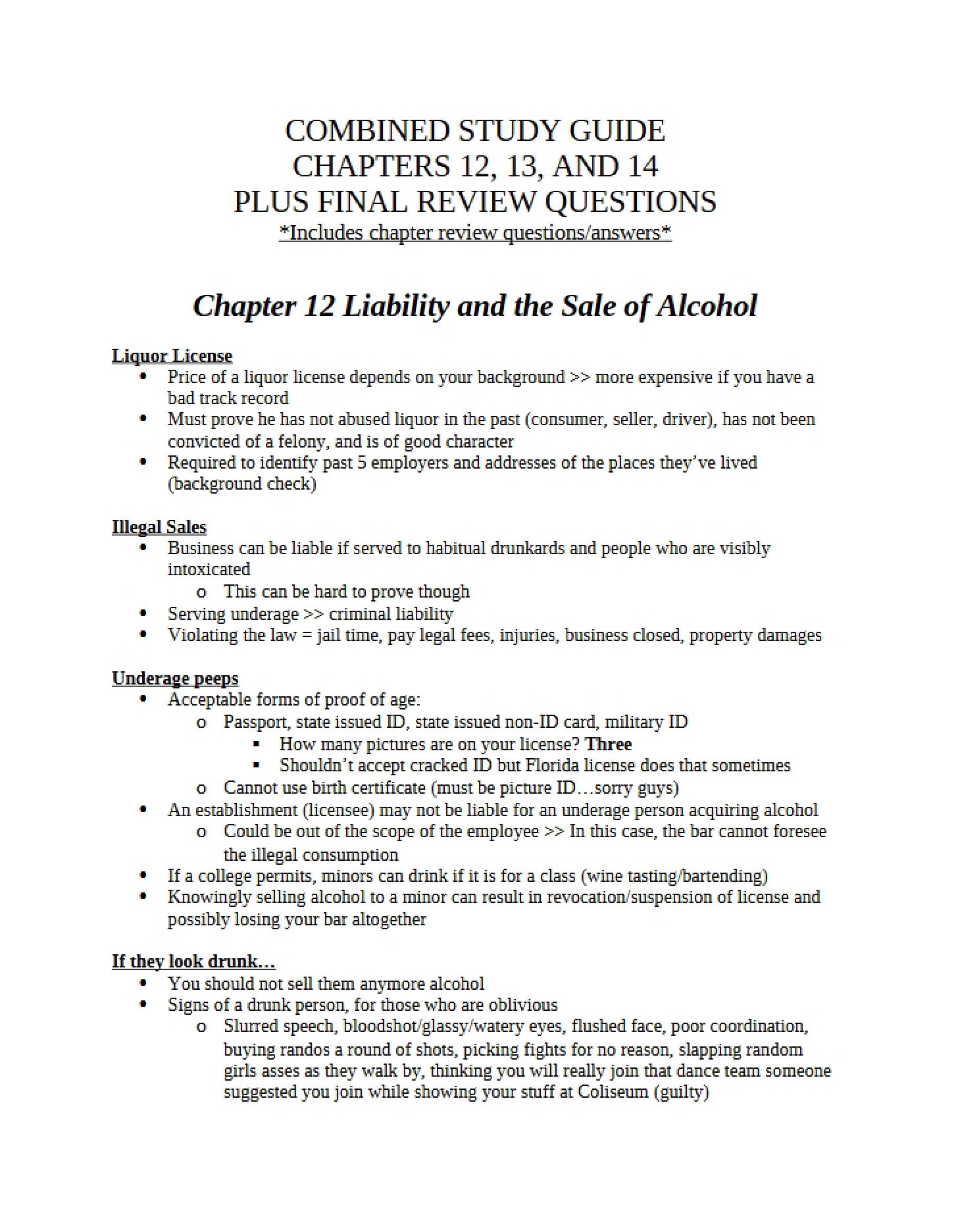 Legal Responsibilities in Alcohol Distribution