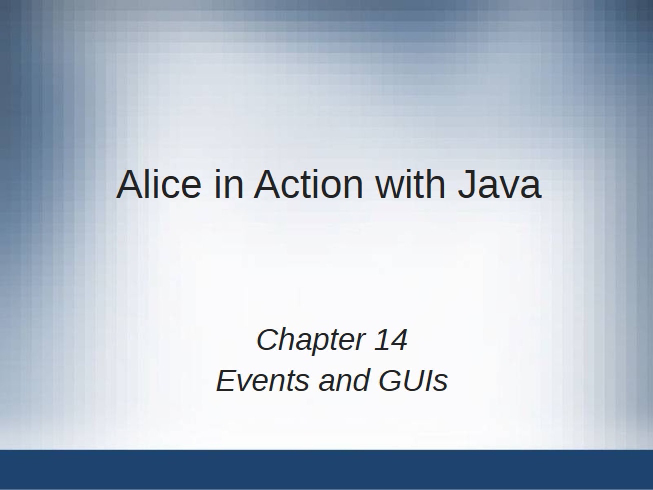 GUIs and Events
