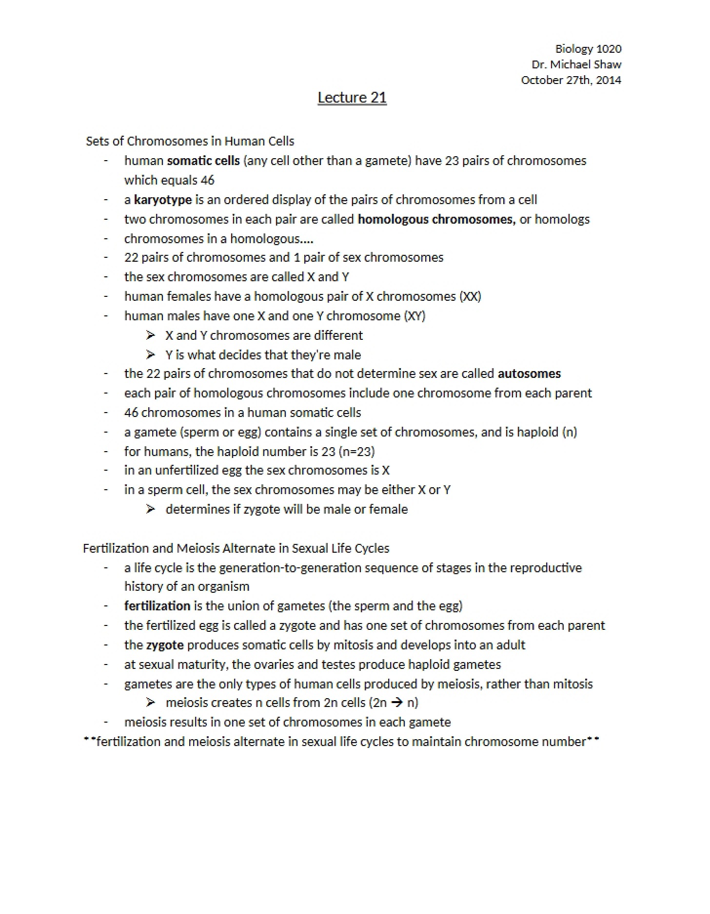 Human Cells Chromosome Sets
