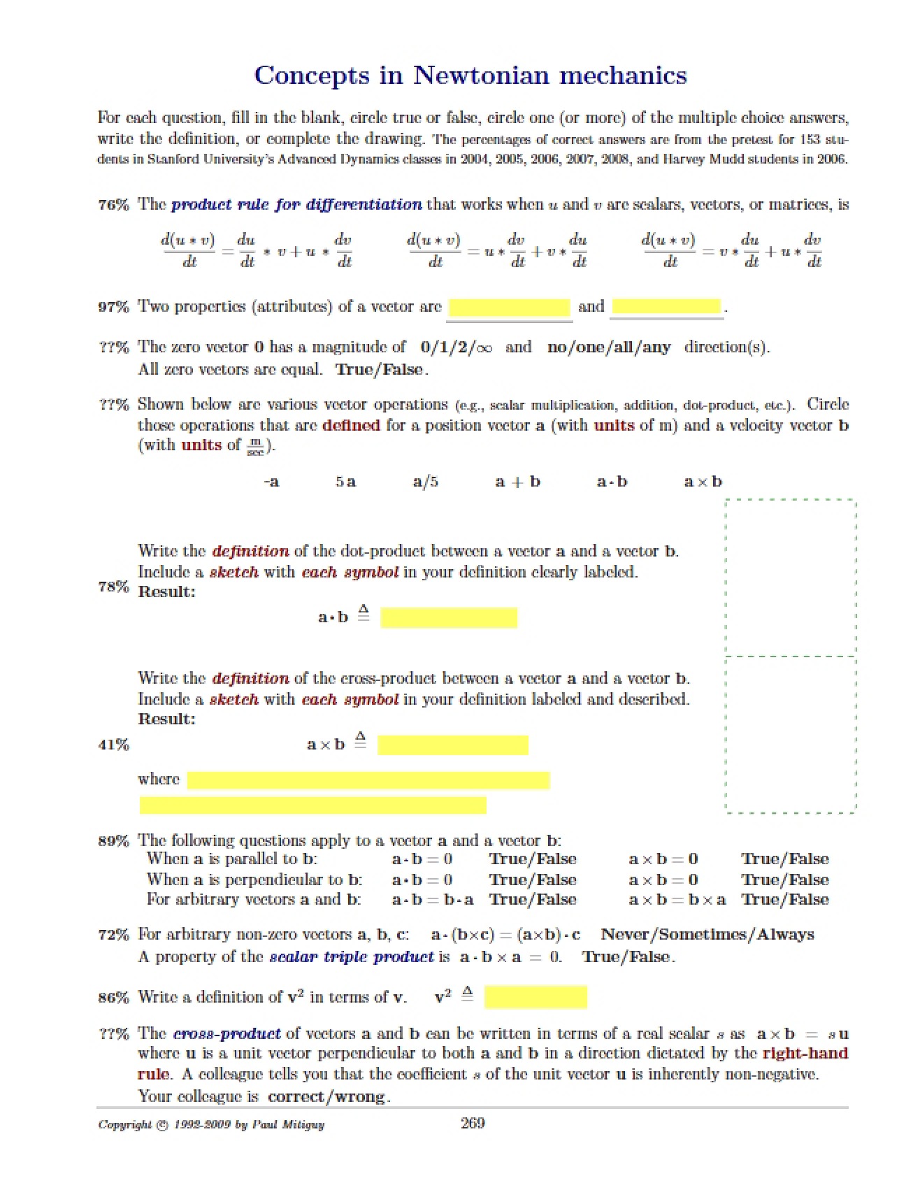 Fundamental Concepts in Newtonian Mechanics