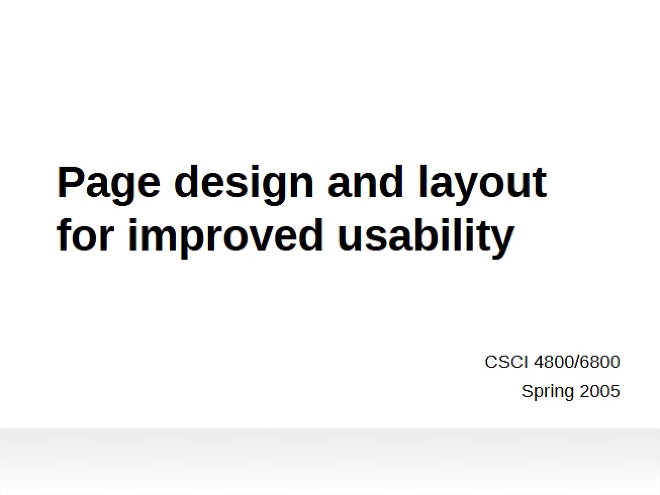 Web Usability 2