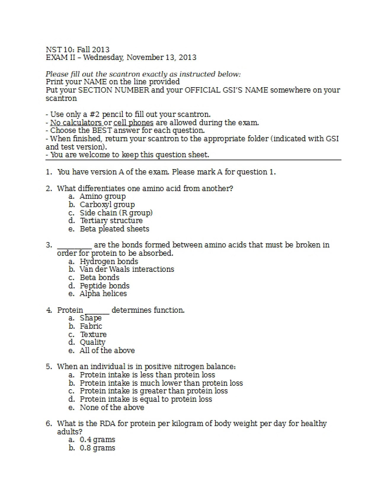 Exam 2 Assessment