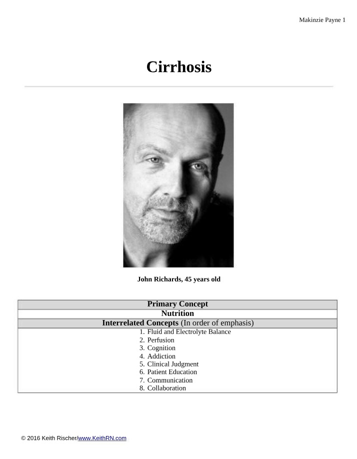 Cirrhosis Case Study - John Richards