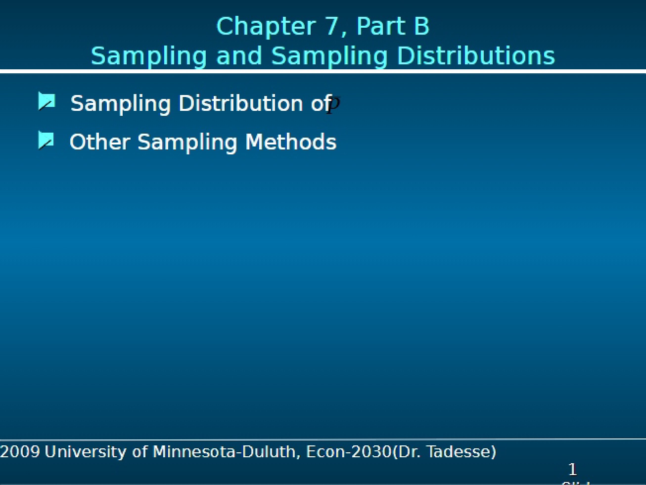 Sampling Distributions and Sampling