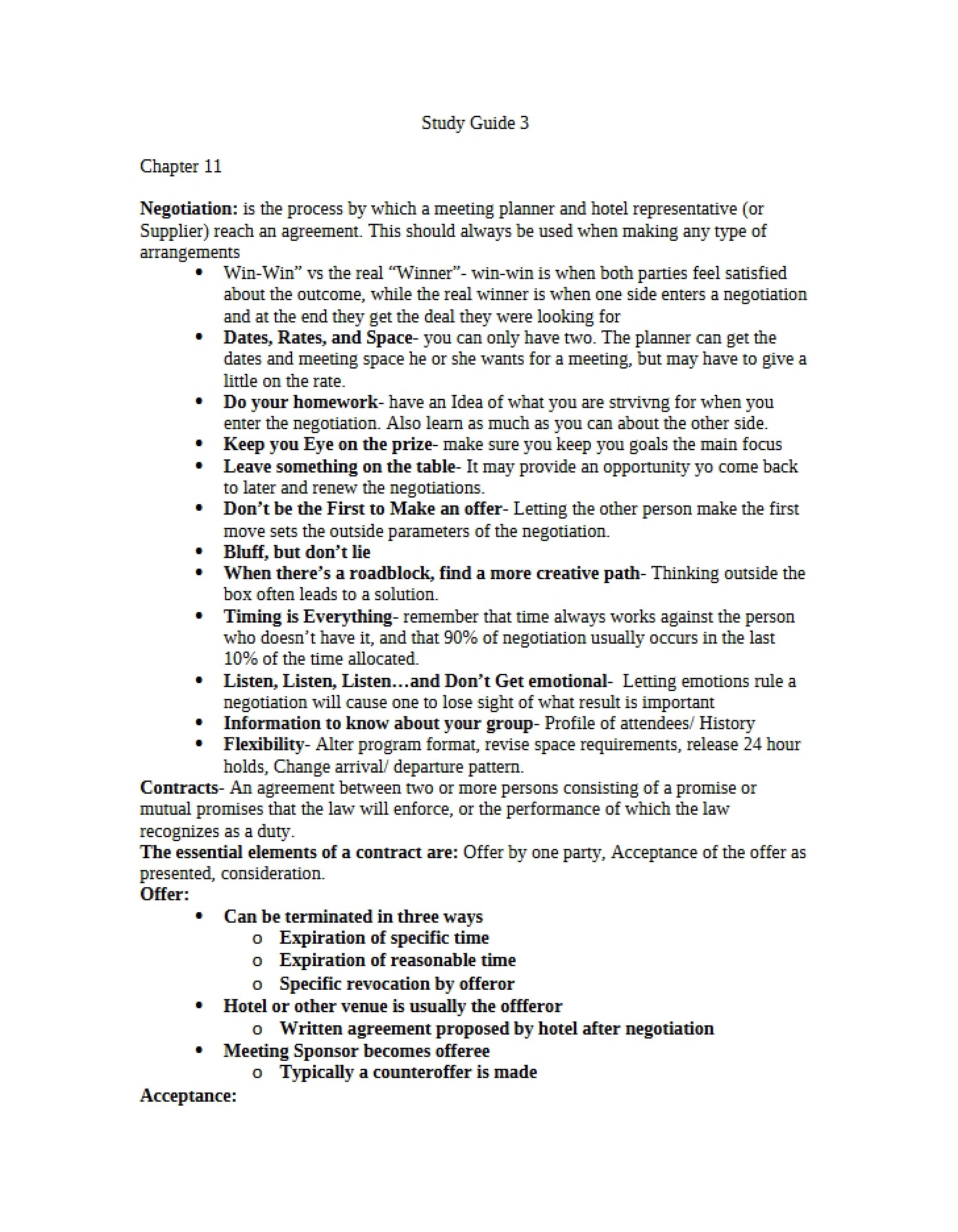 Bargaining and Negotiation Techniques