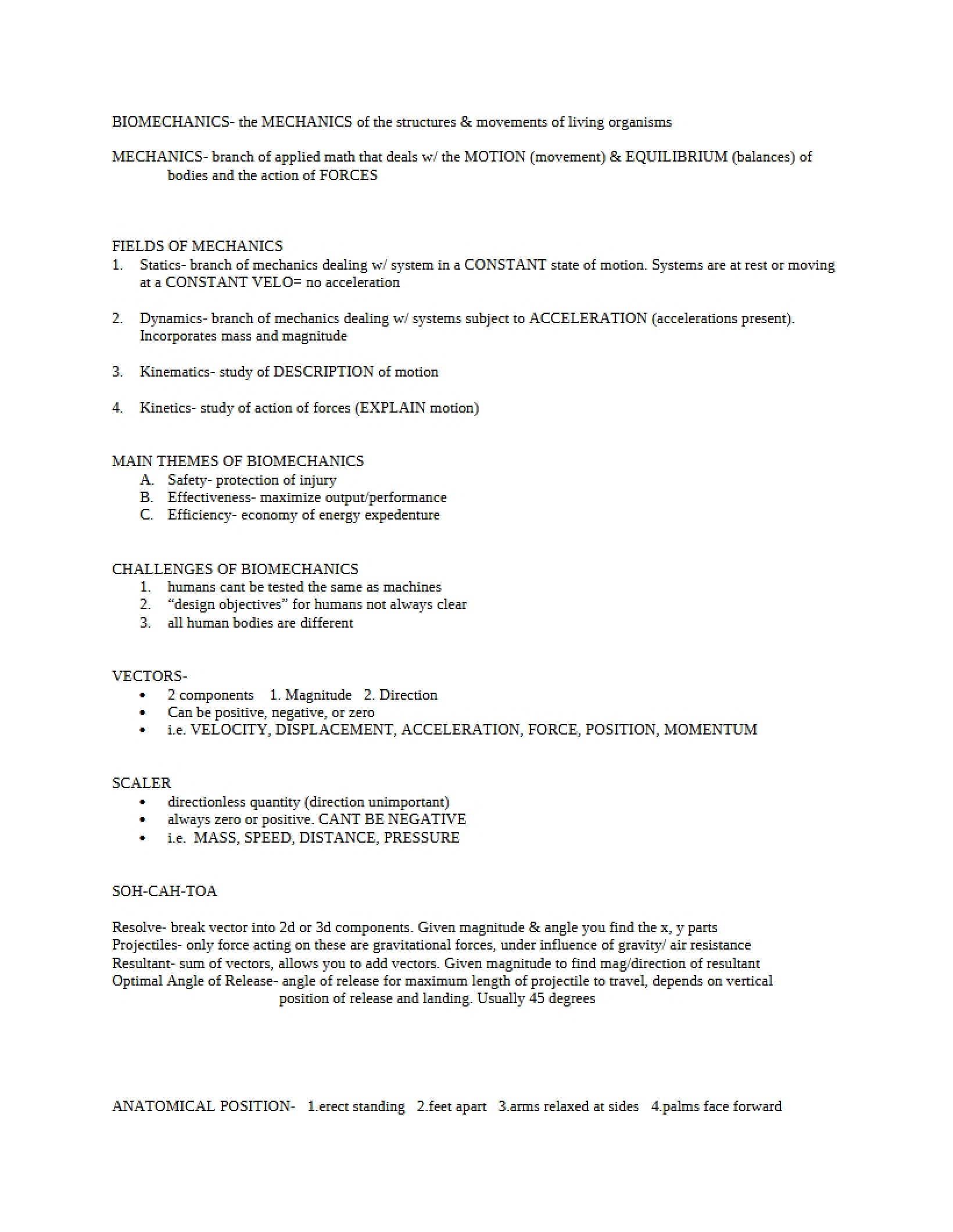 Biomechanics Overview