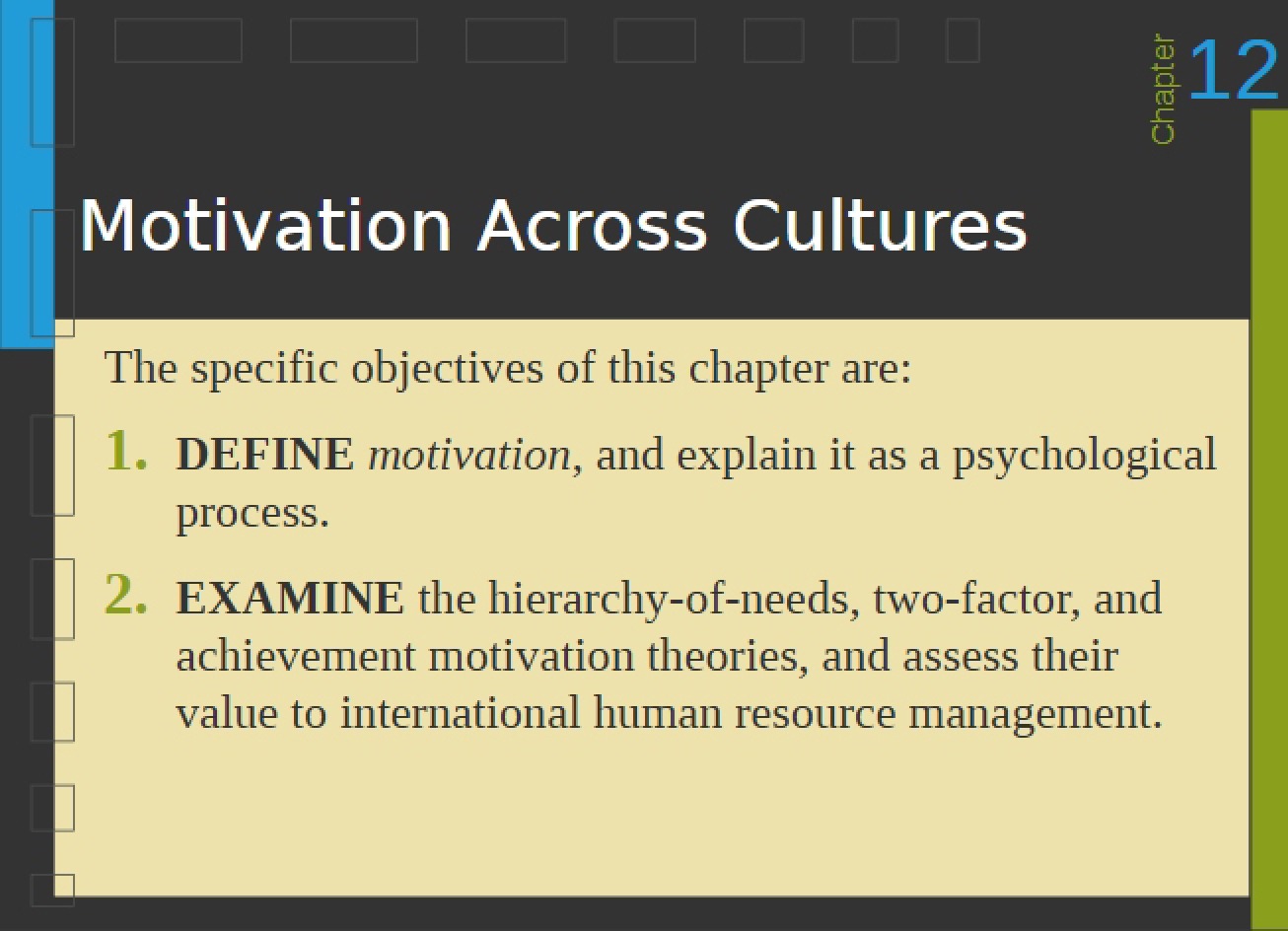 Cross-Cultural Motivation Factors