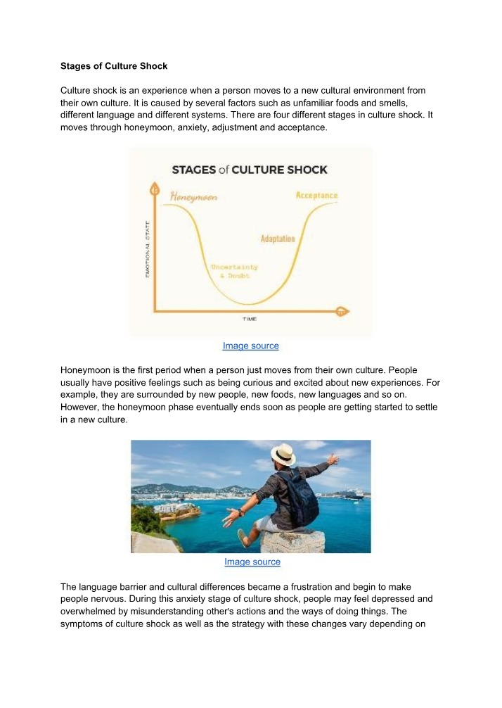 The Stages of Culture Shock