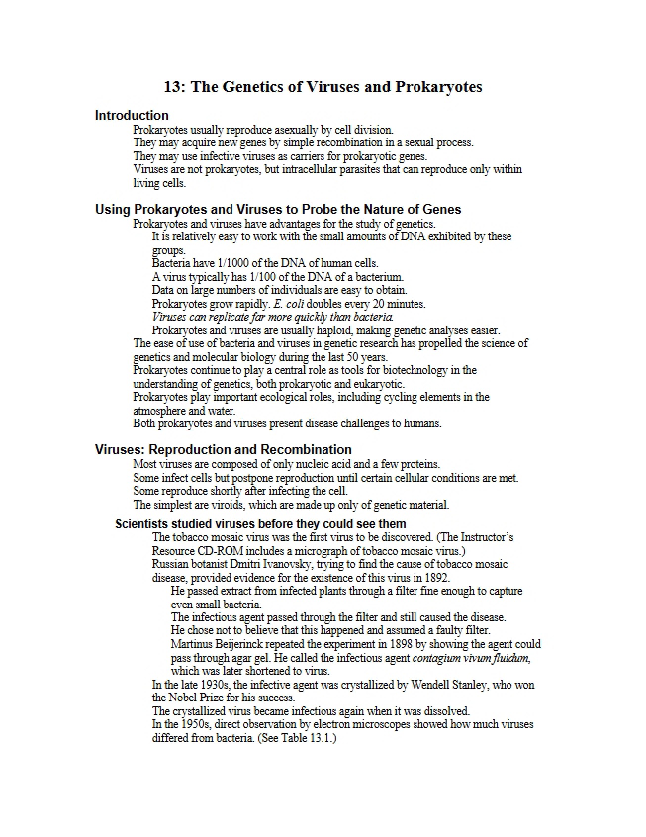 Fundamentals of Genetics
