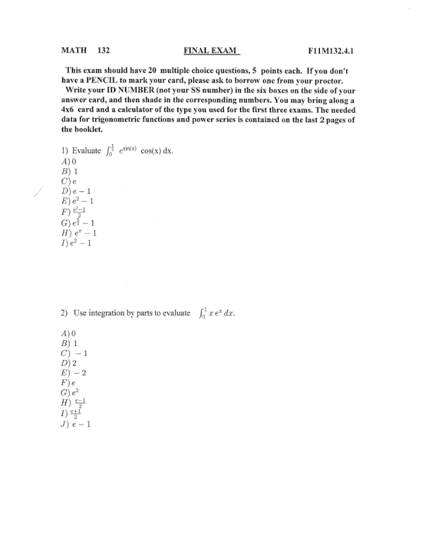 Fall 2011 Part 4 (Shapiro Math 132)