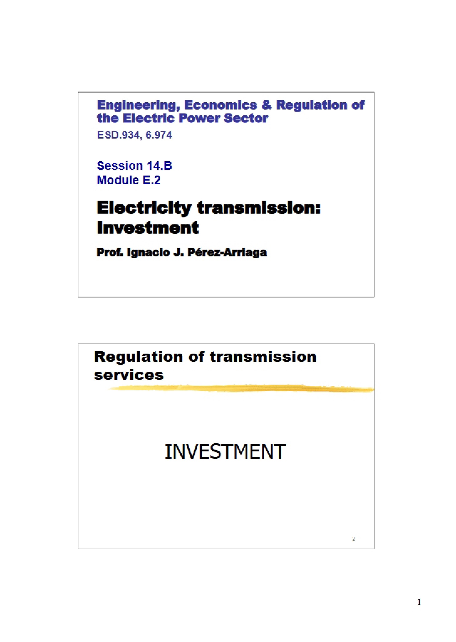Transmission of Electricity