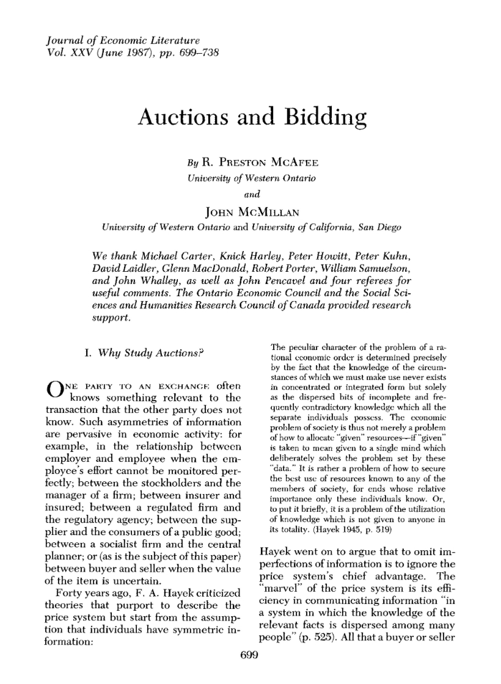 Bidding and Auction Mechanics