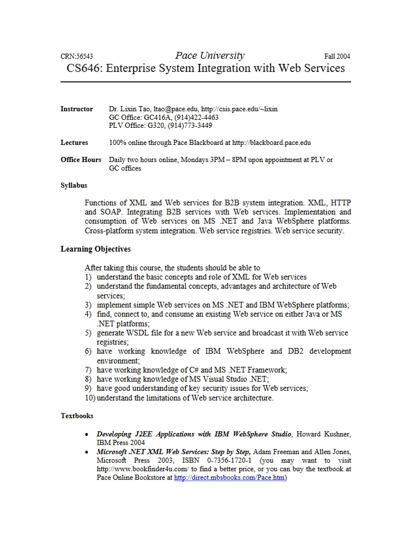 Course Syllabus