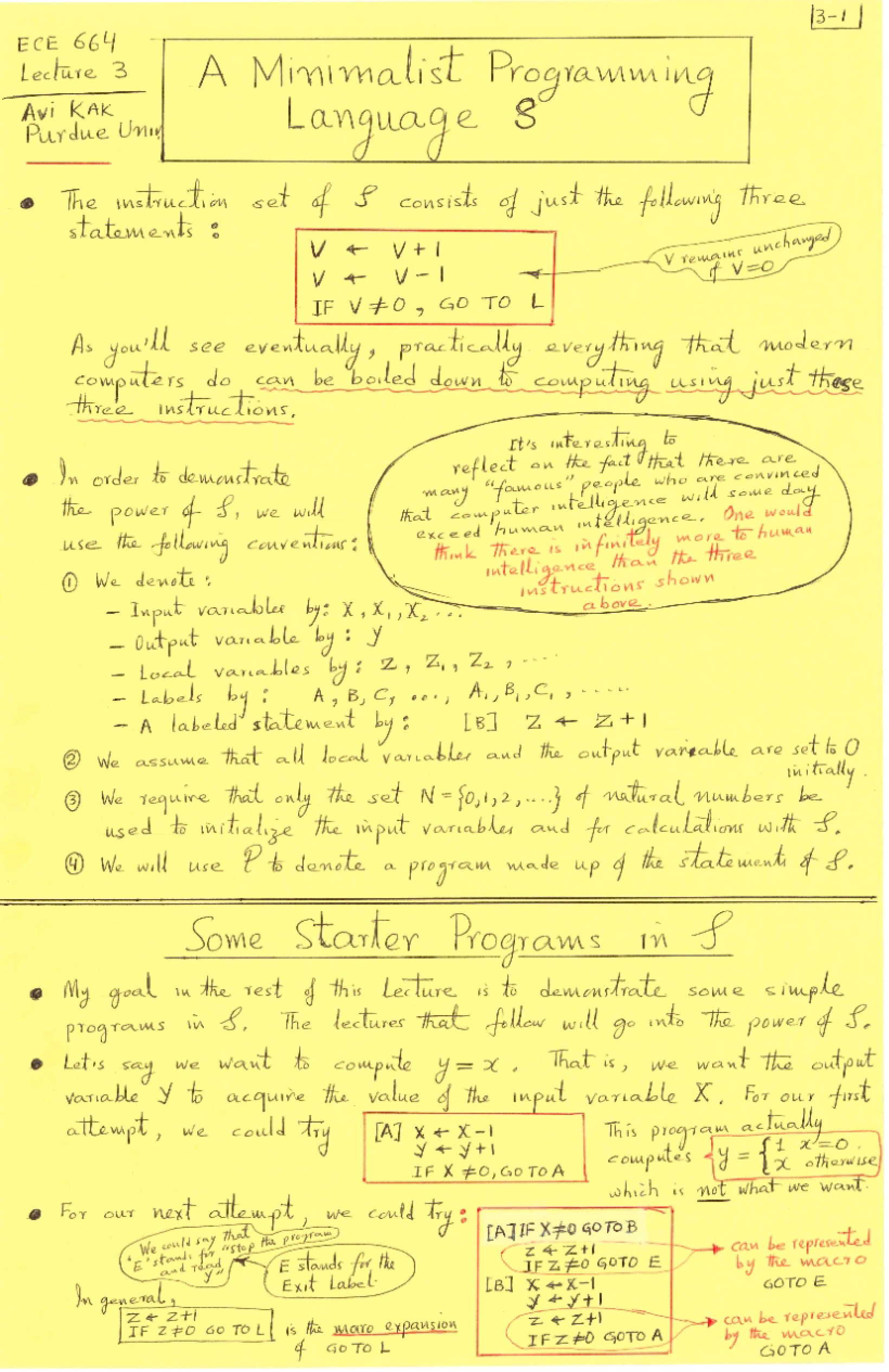 Notes for Formal Languages Class