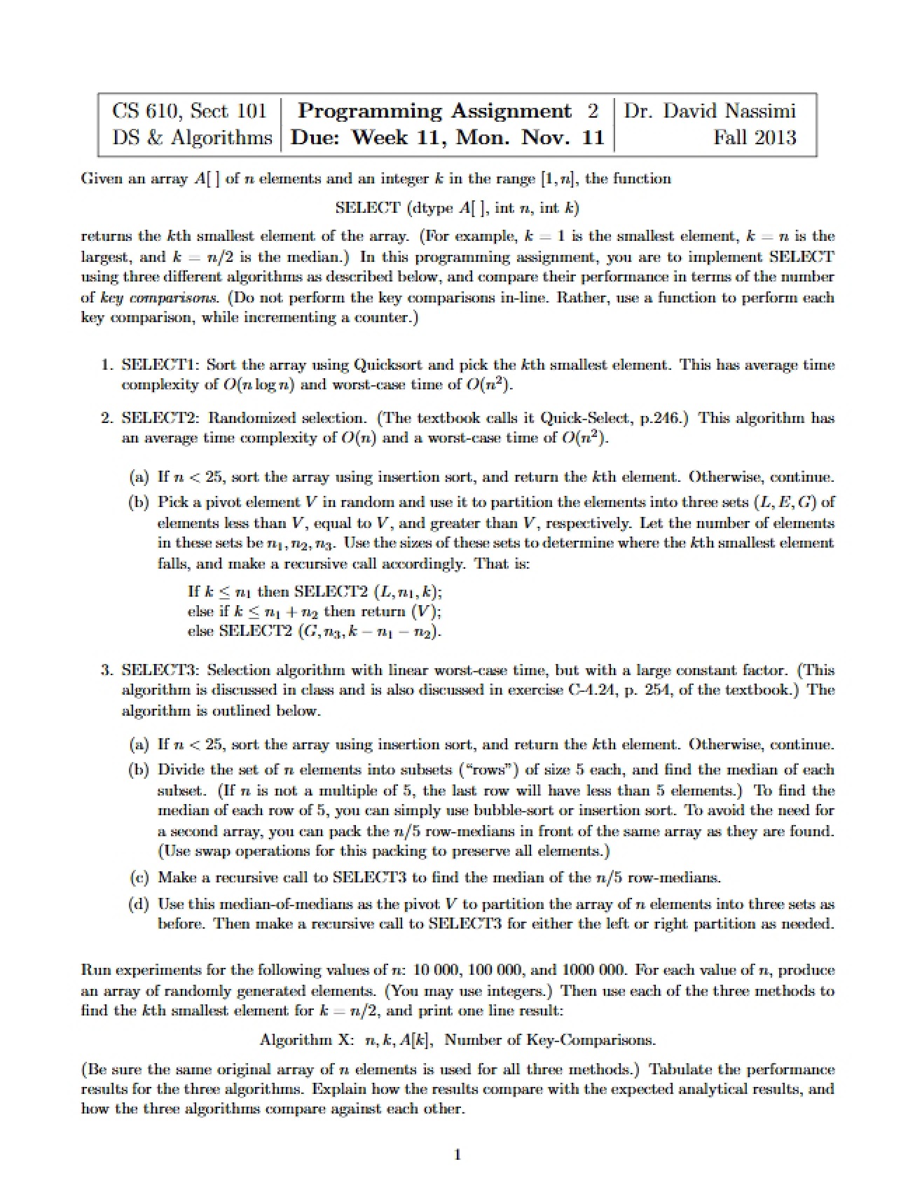 Data Structures Examination Prep