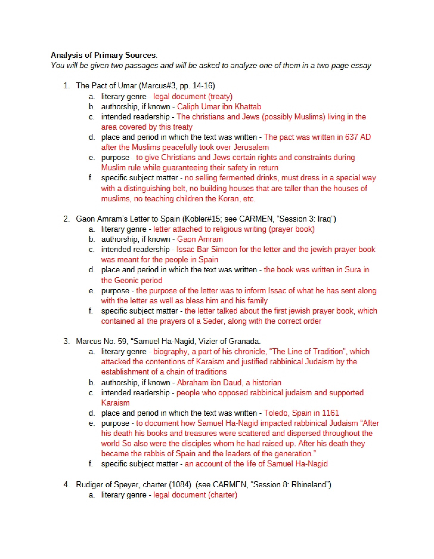 Primary Source Examination