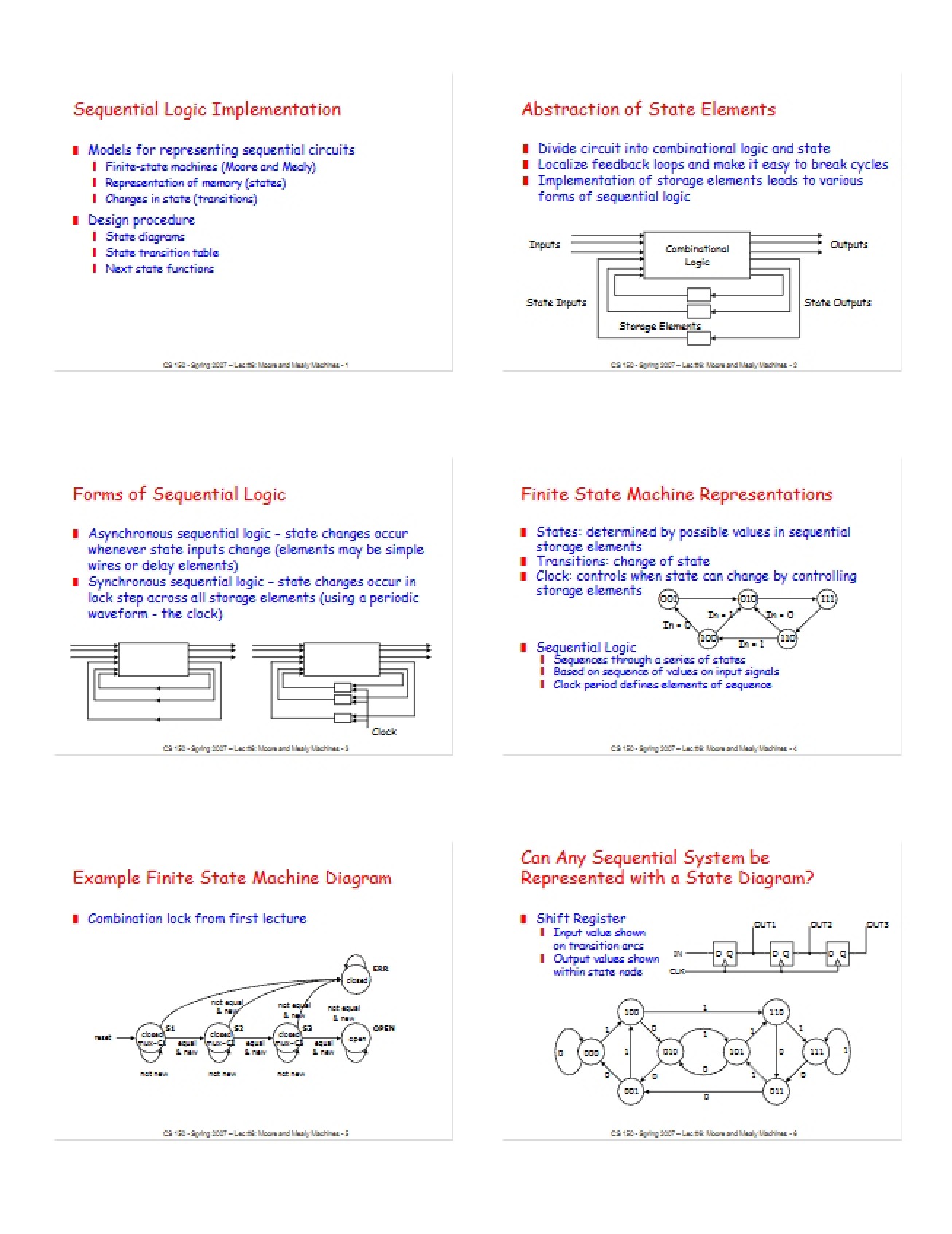 Implementation of Sequential Circuits