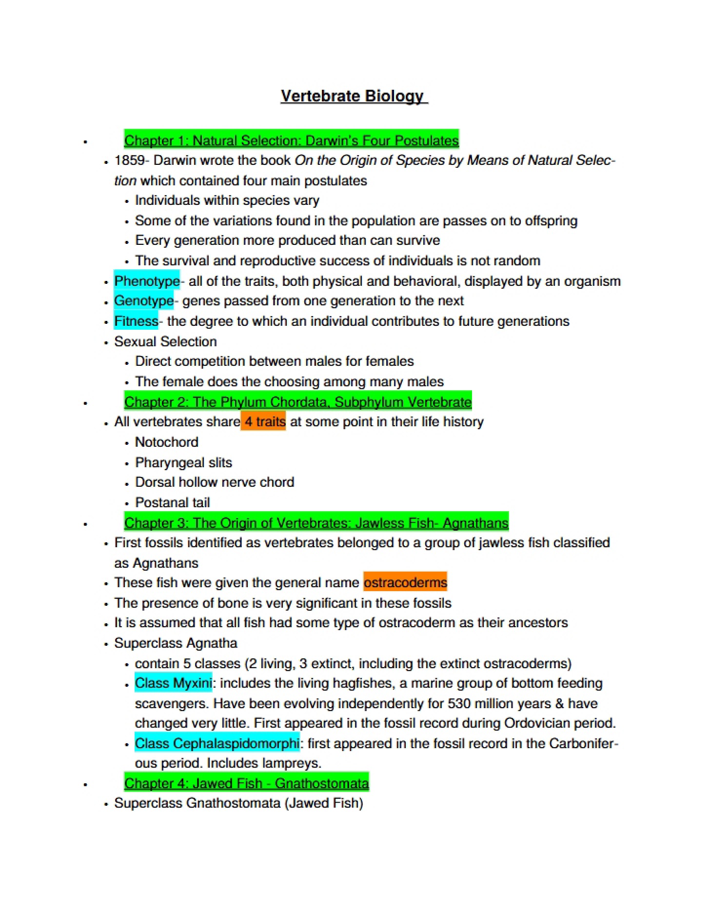 Scientific Study of Vertebrates
