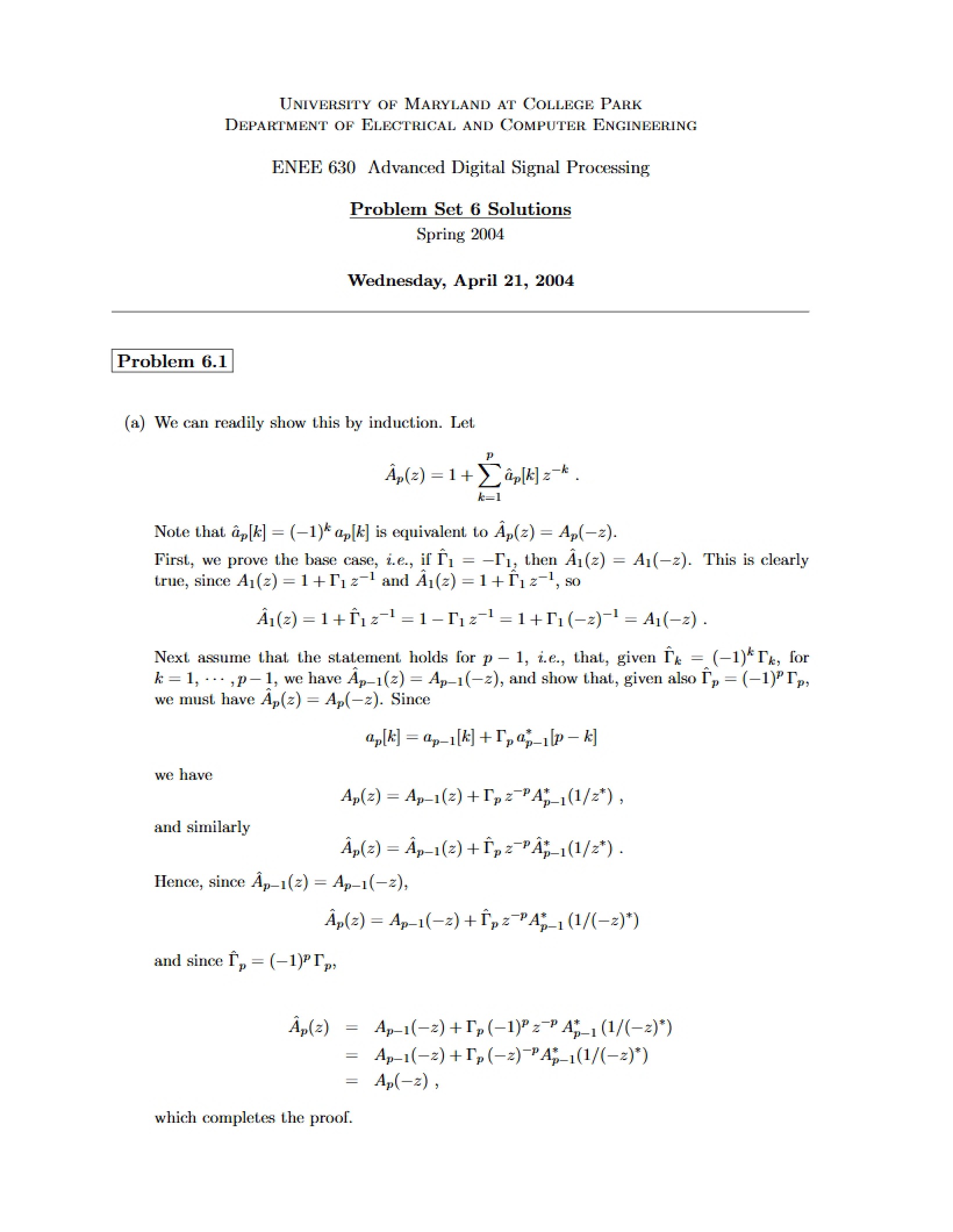 Answer Key for Set 6