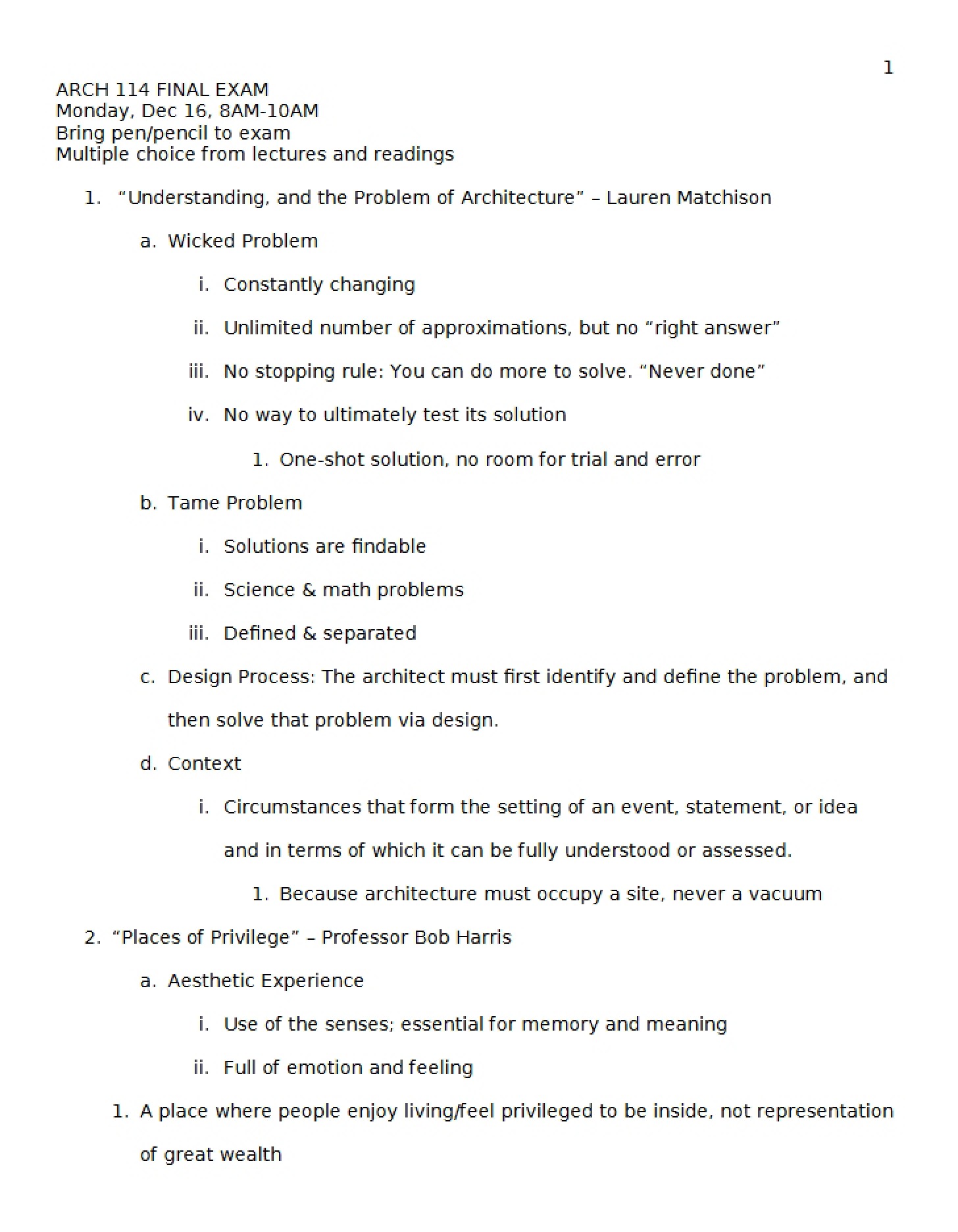 Final Examination