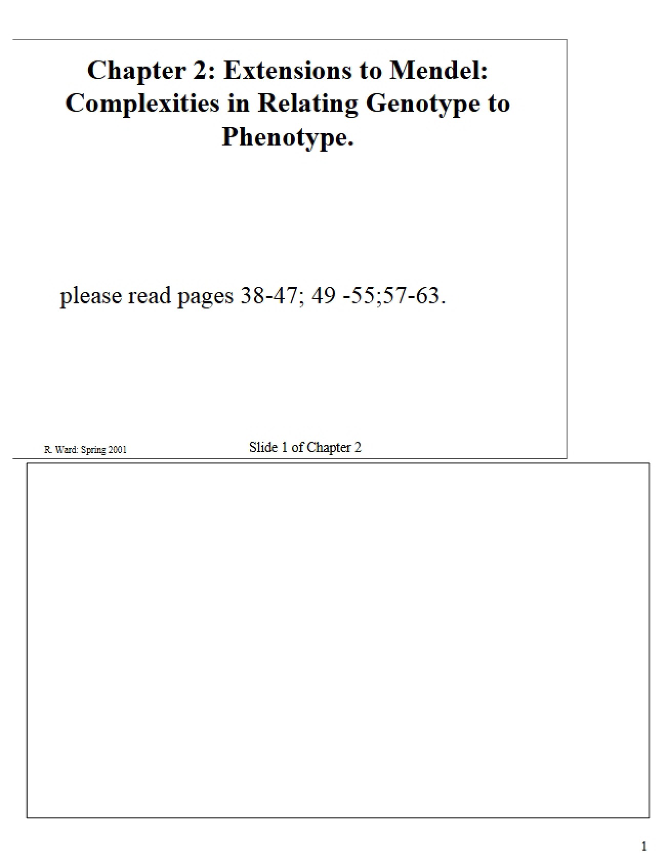 Mendel Extensions Chapter 2