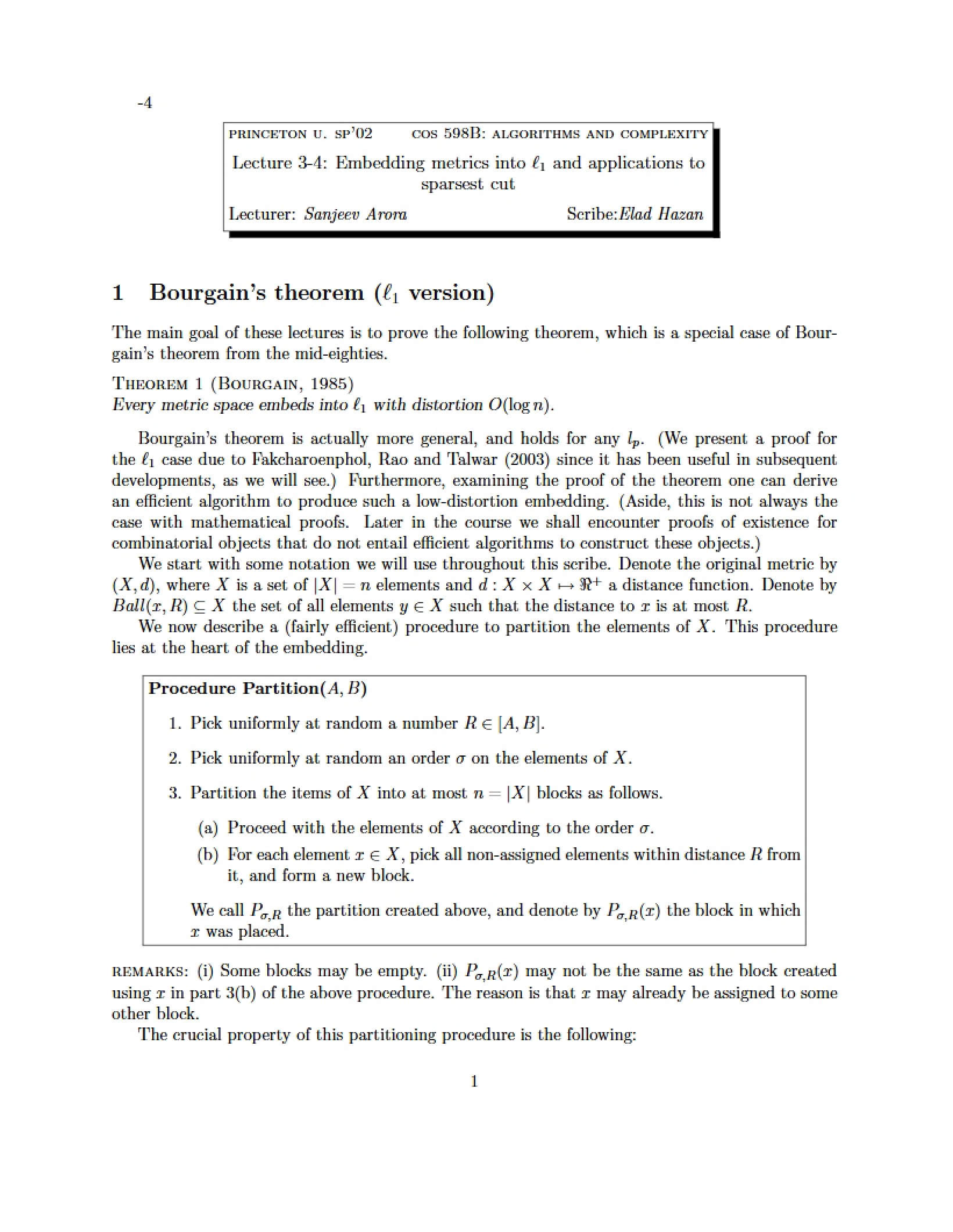 Lectures 3 and 4