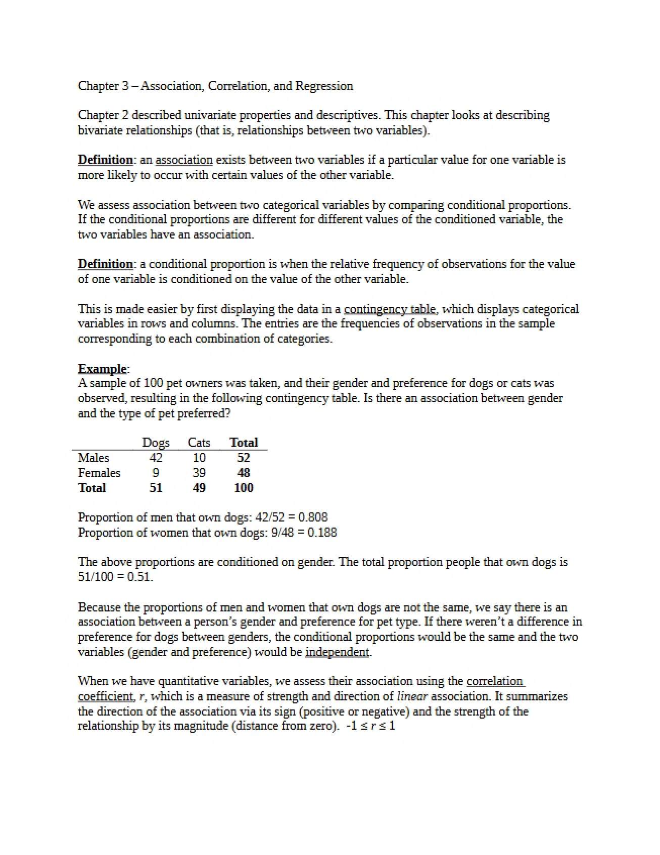 Statistical Methods Chapter Three