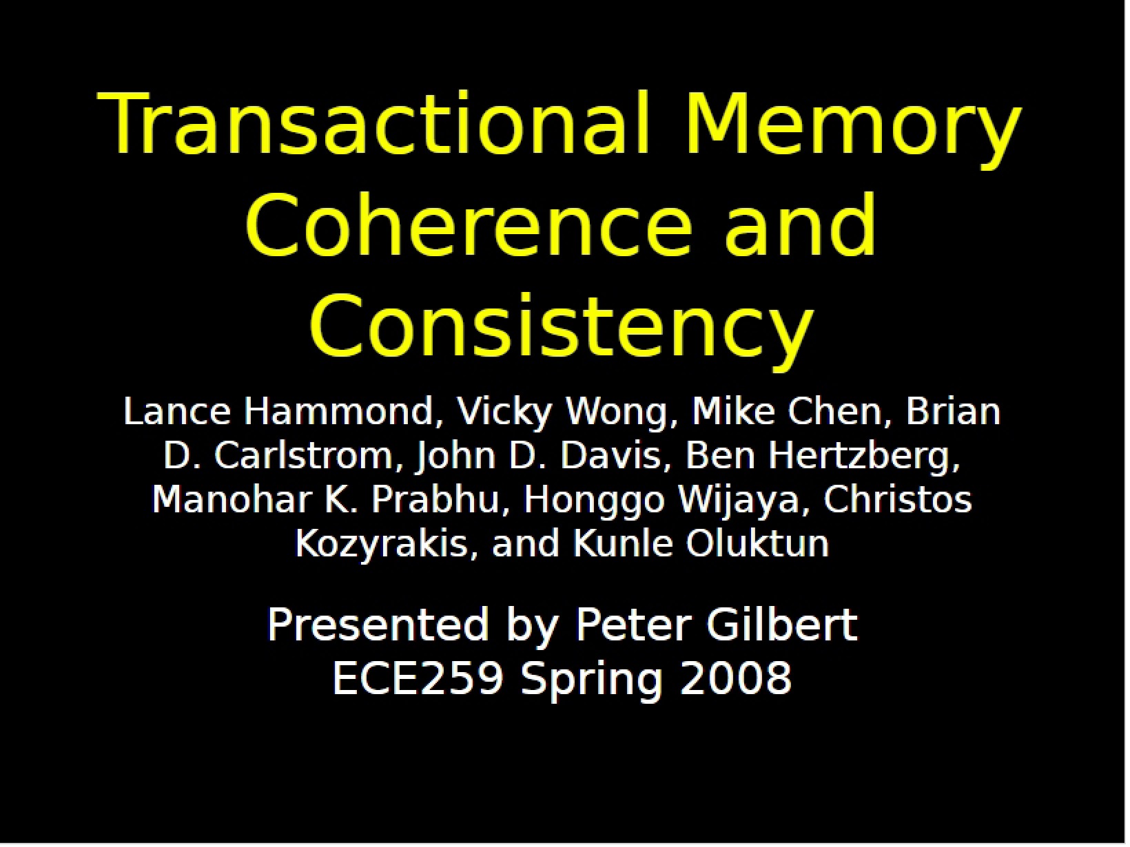 Memory Transactions