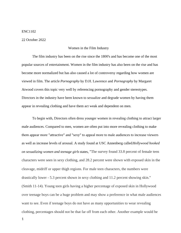 Women in the Film Industry - The Rise and Controversy