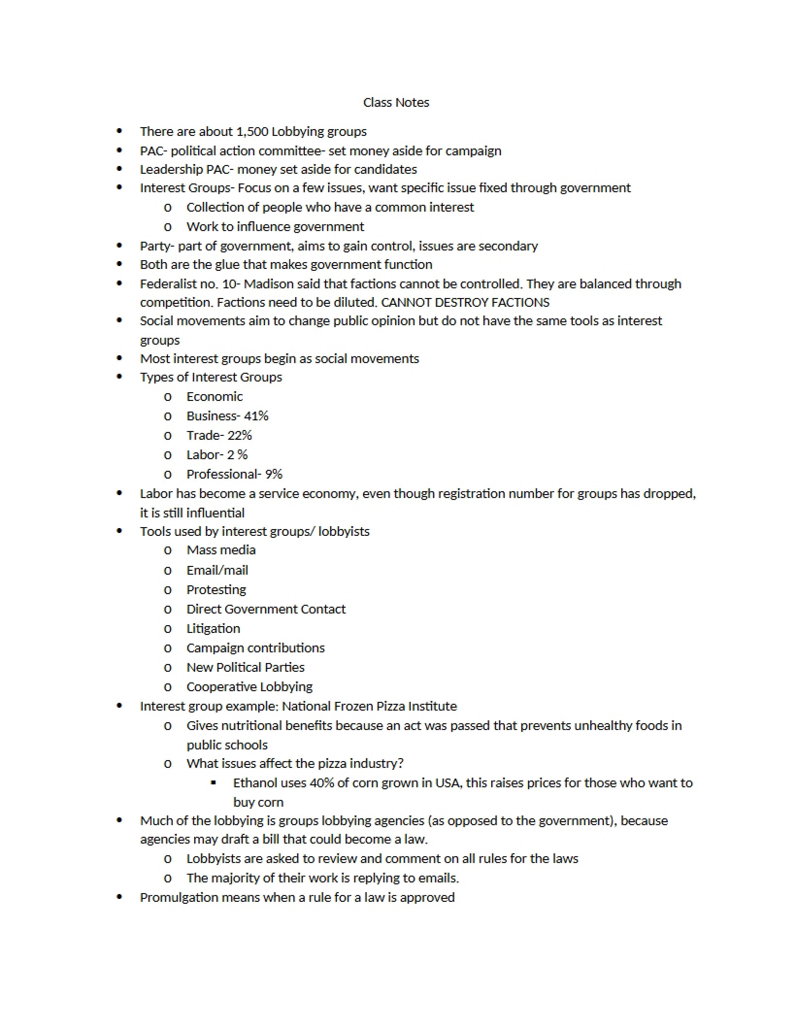PLS 1120 Lecture Notes
