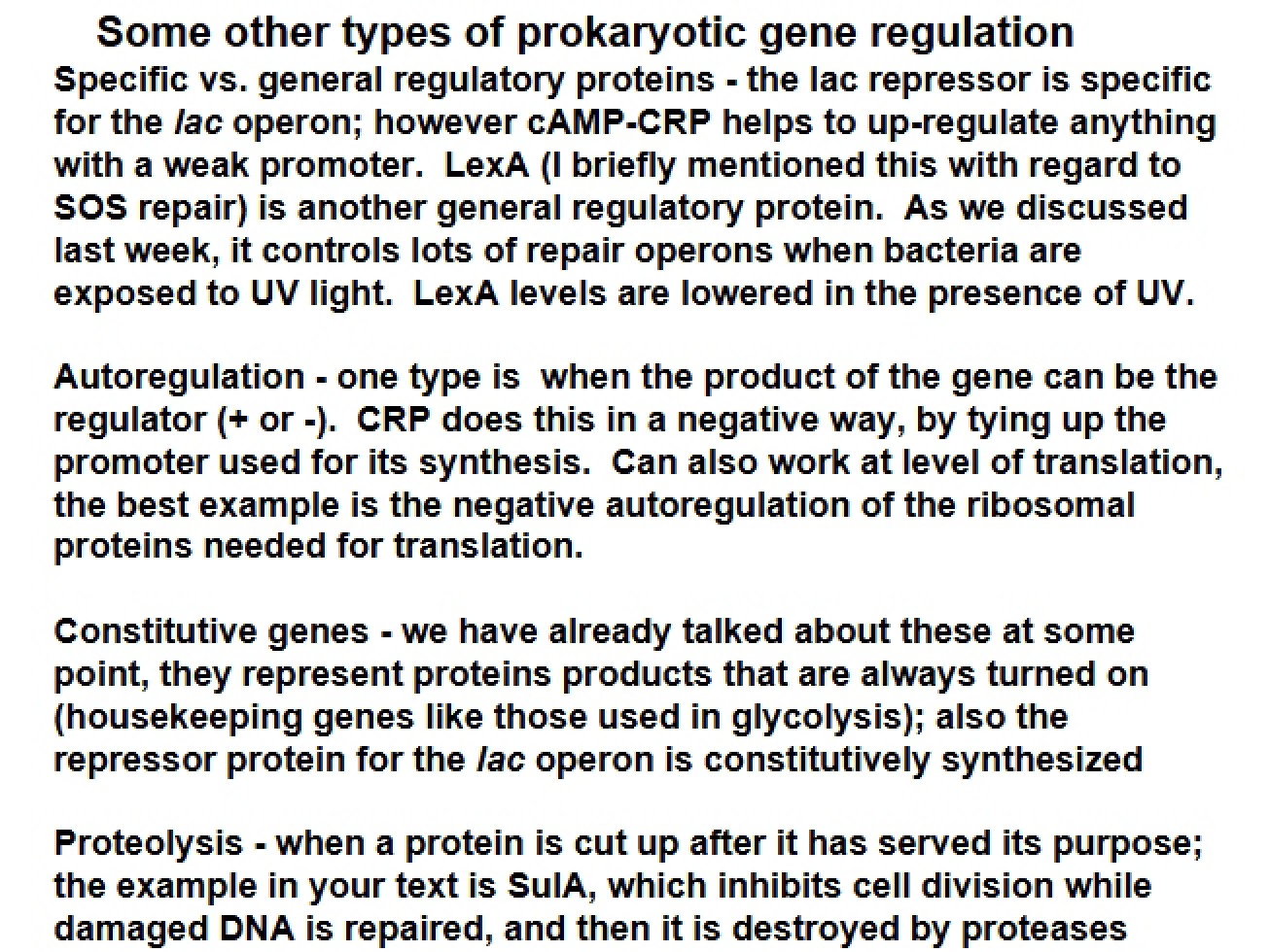 Types of Prokaryotic Gene Regulation - Cell and Molecular Biology for Teachers