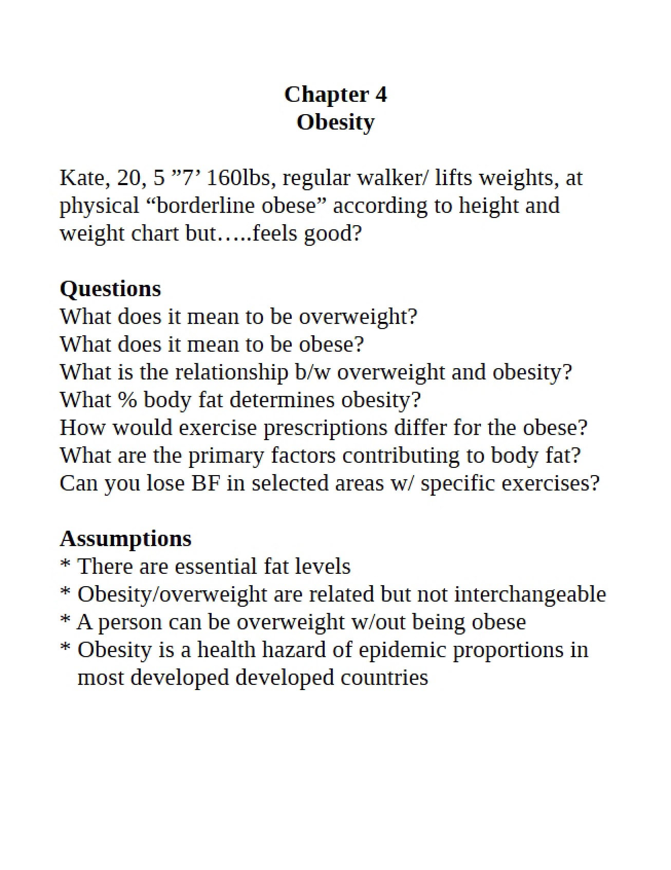 Notes 2 for Chapter 4