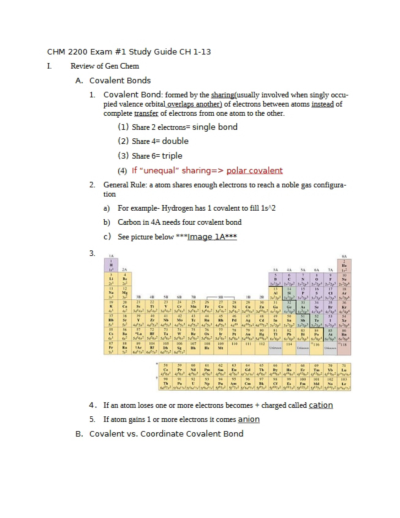 Organic Chemistry Survey Exam 1 Notes