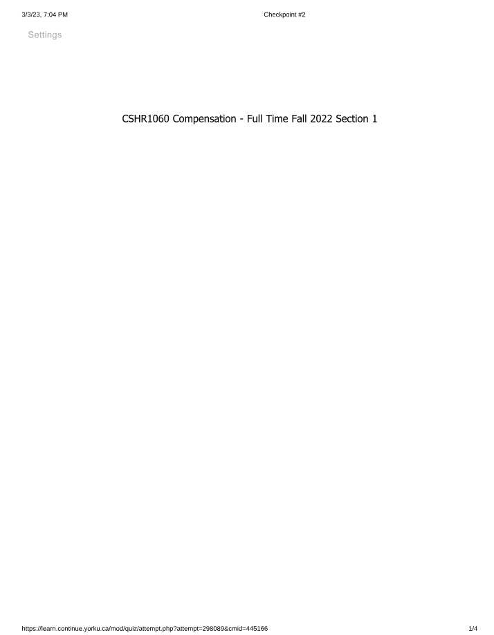 Compensation Checkpoint #2